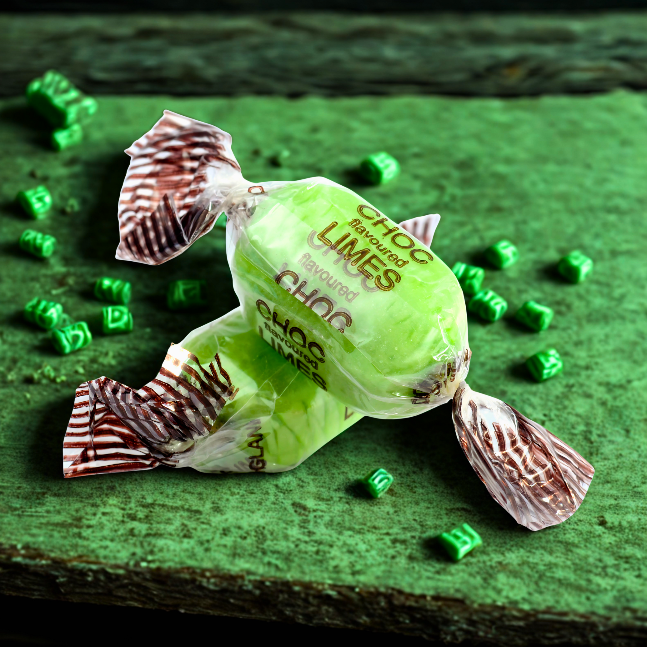 Bonbon citron vert au chocolat