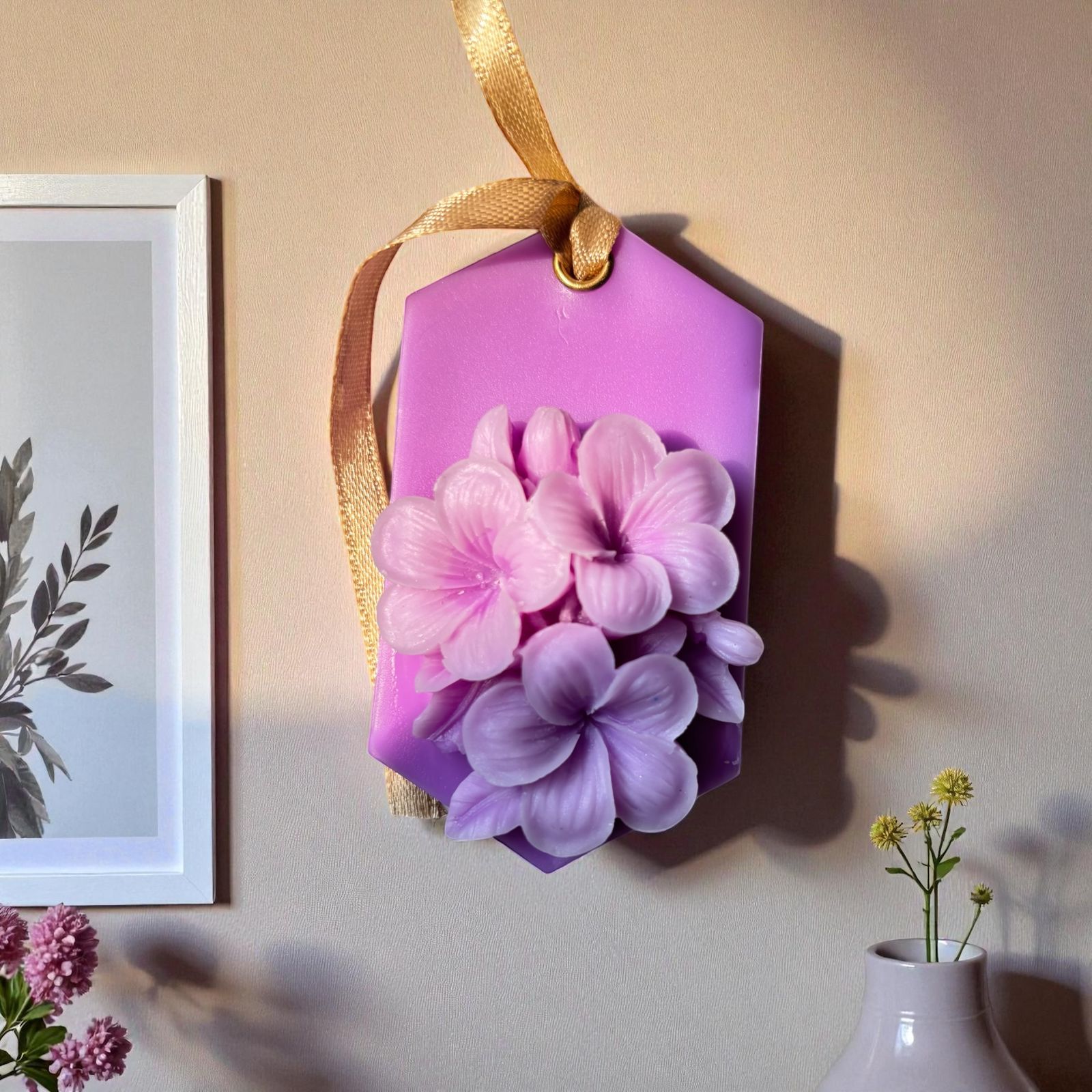 Ashglow Handmade Soy Wax Sachet | Natural Home Fragrance Freshener for Wardrobe, Closets, Drawers, Cupboards, Car & Shoe Racks | Rose, Lavender,Apple Cinnamon & Many More