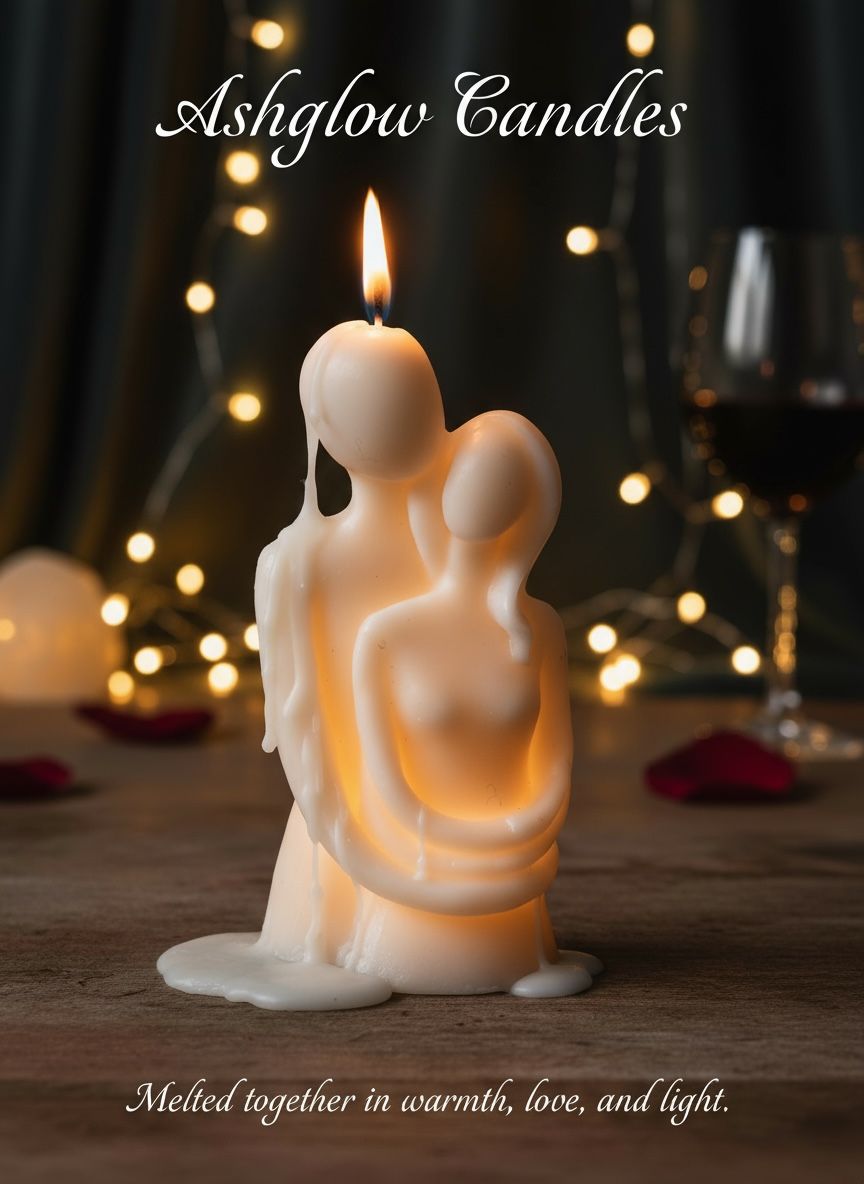 Ashglow Romantic Couple Sculpture Candle | Couple Hug Candle |Handcrafted Pure Soy Wax | Home Décor Gift| Long Lasting