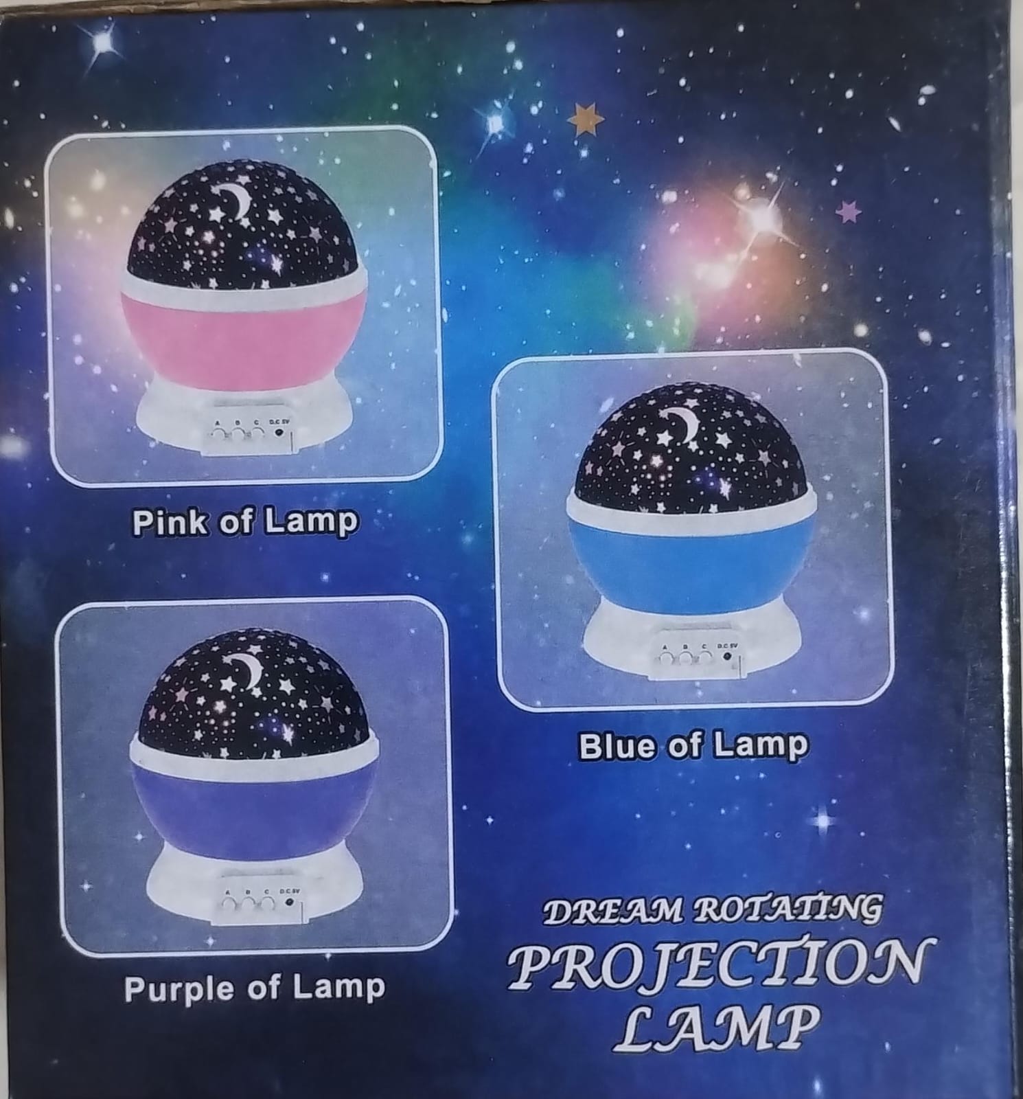 Lámpara de estrellas giratoria