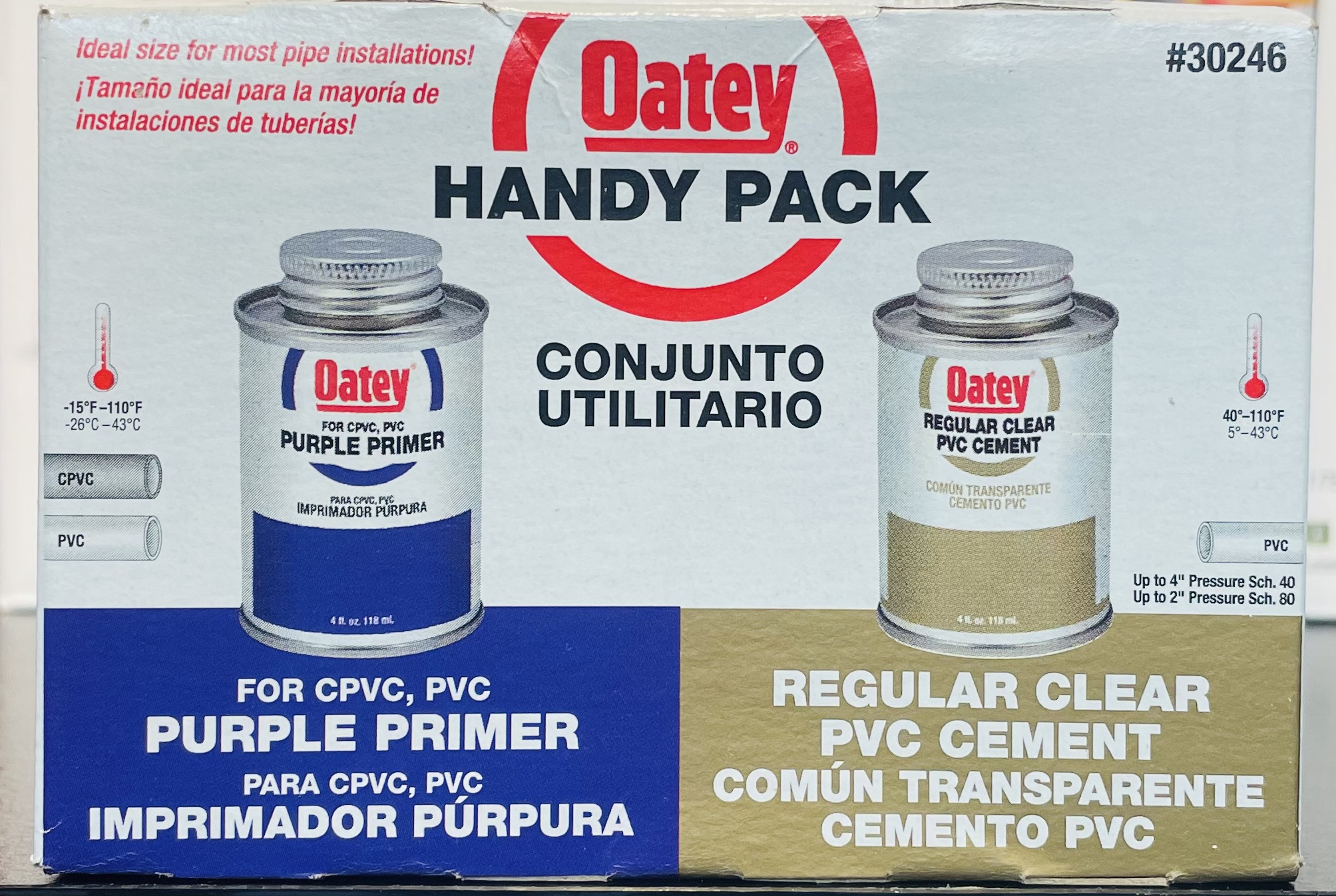 Oatey Handy Pack CPVC/PVC Primer and Cement Set