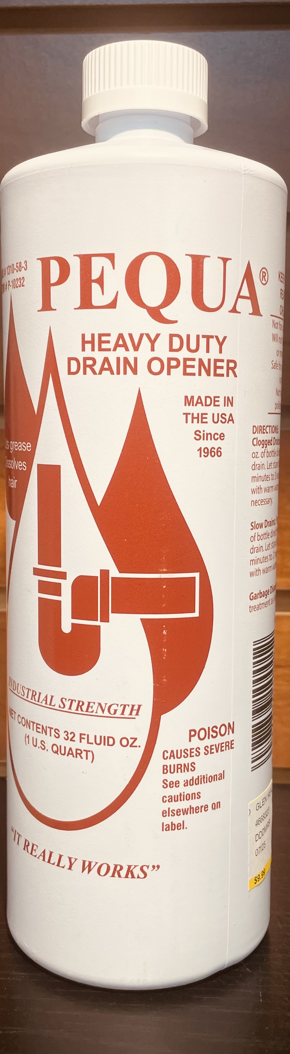 Pequa Heavy Duty Drain Opener Qt.