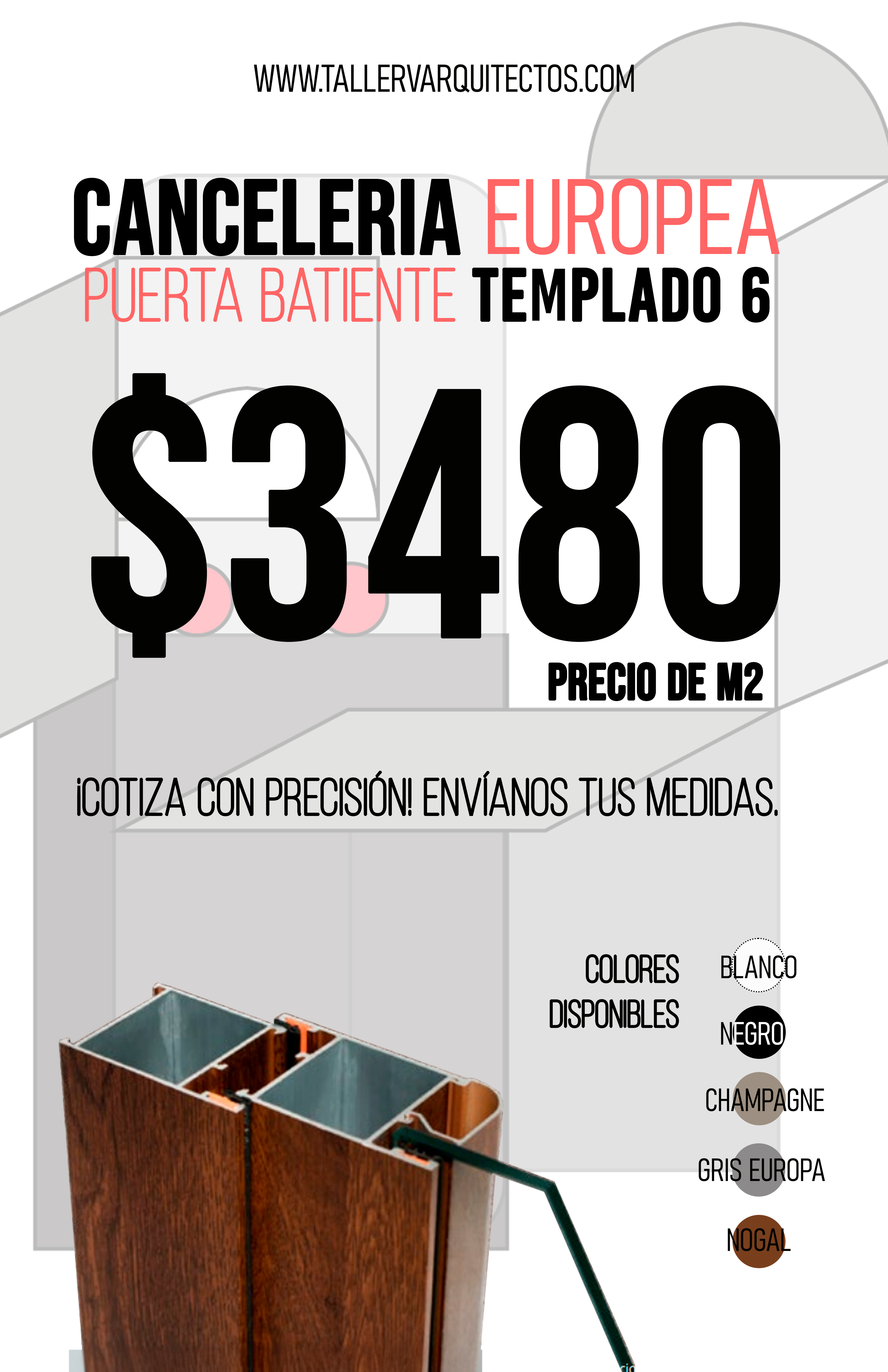 Puerta Batiente-Marco 40 Linea Europea