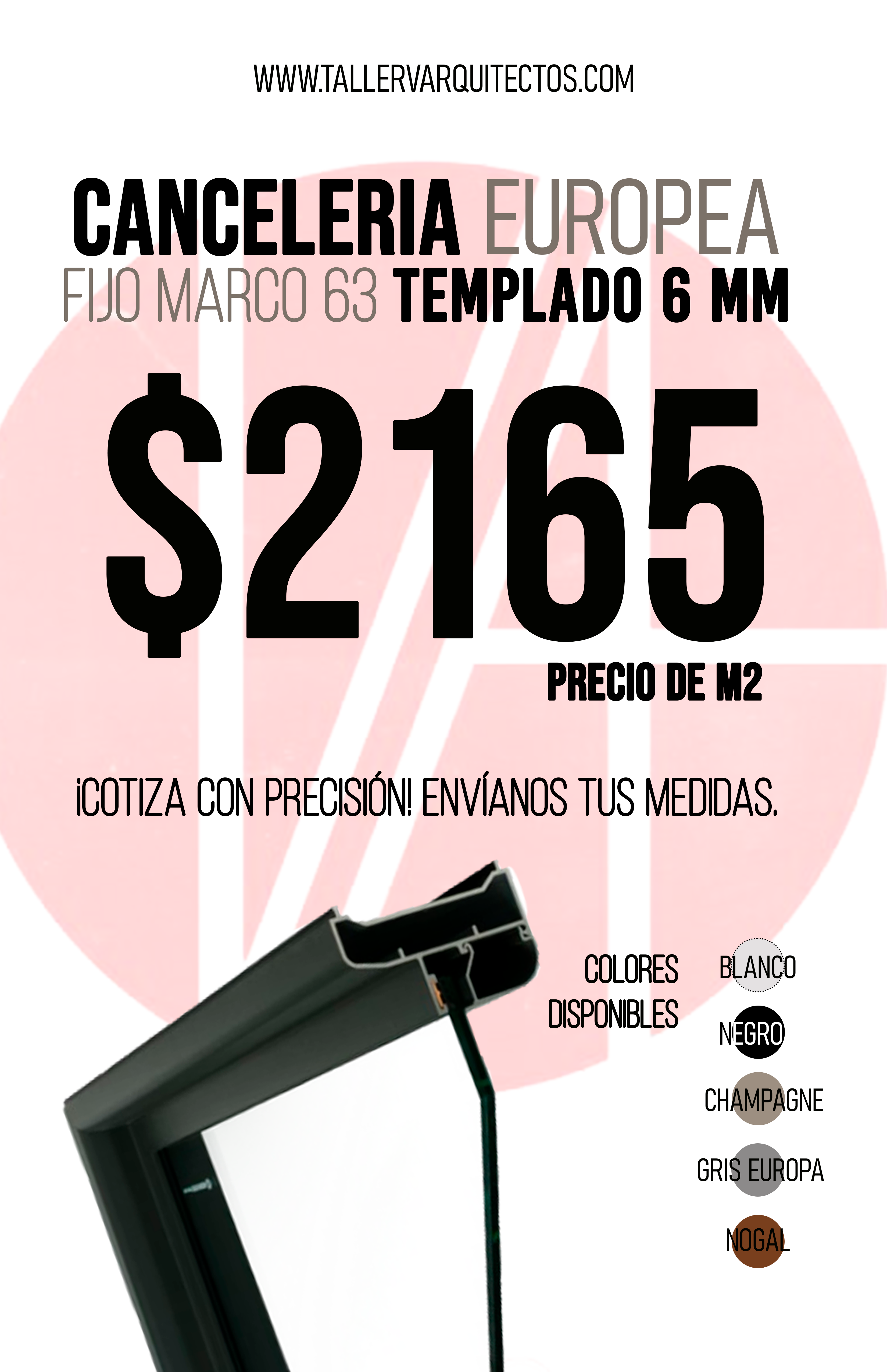 Ventana Fija Marco 63 Linea Europea