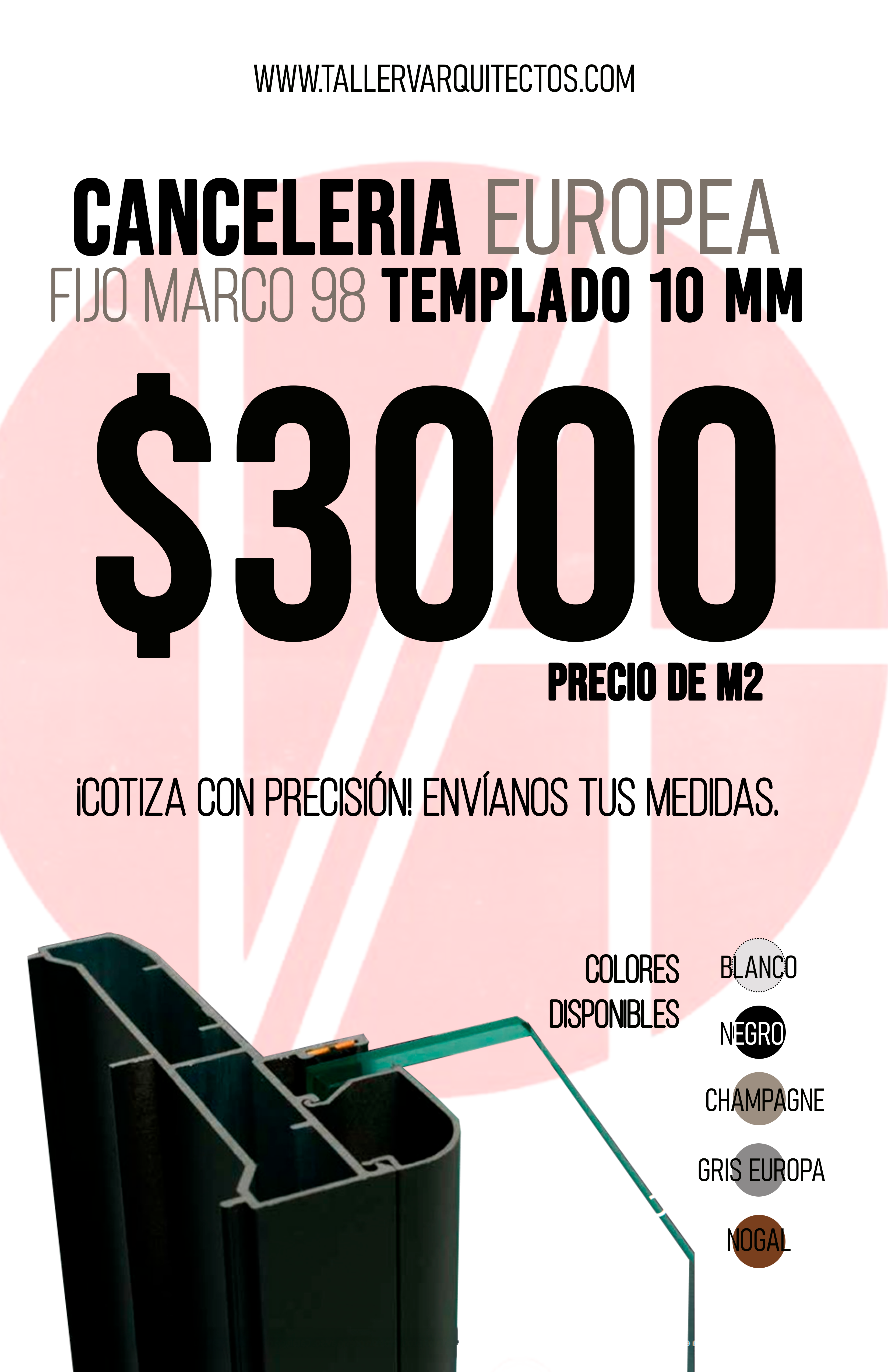 Ventana Fija Marco 98 Linea Europea