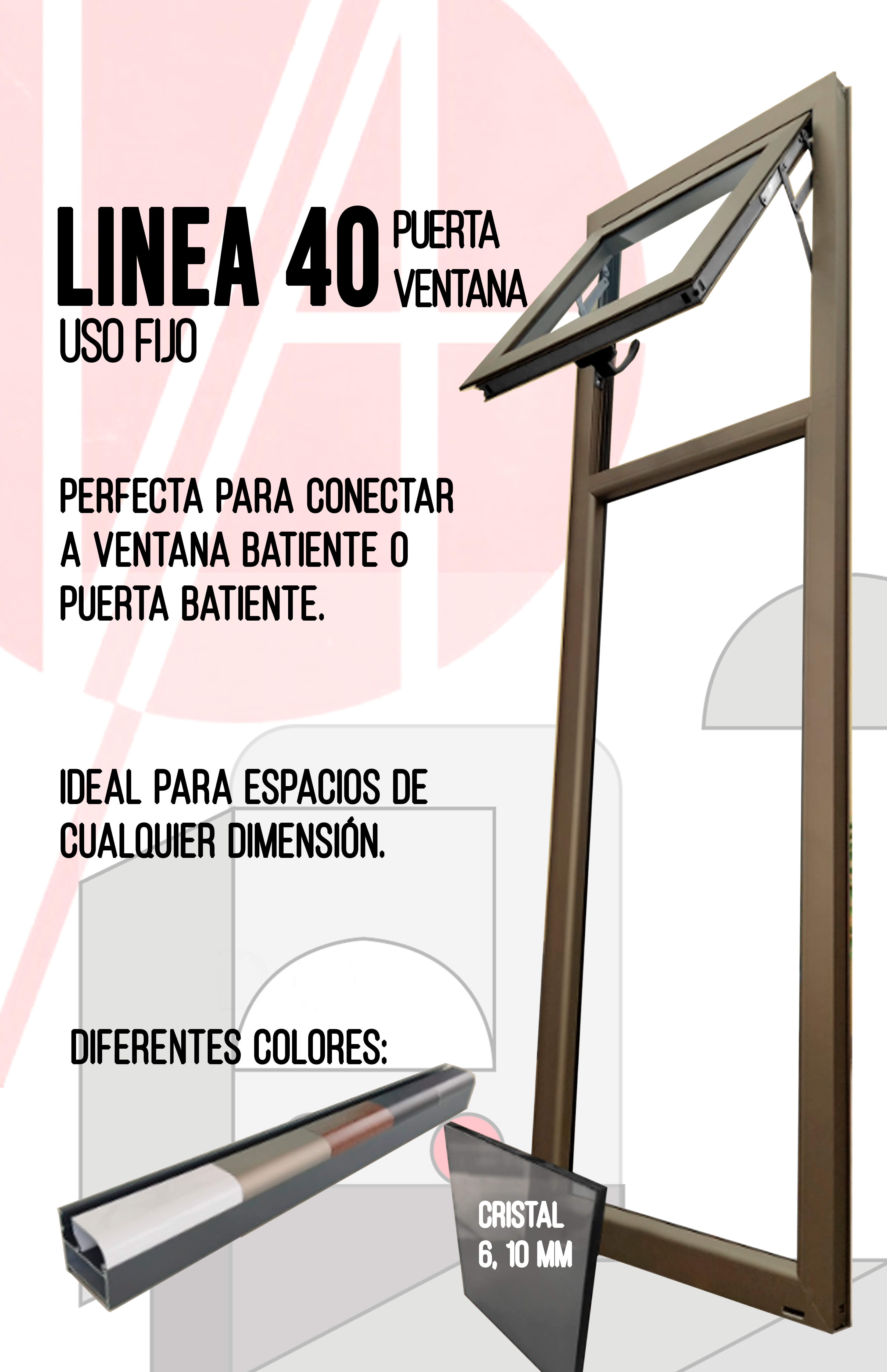 Ventana Fija Puerta 40 Linea Europea