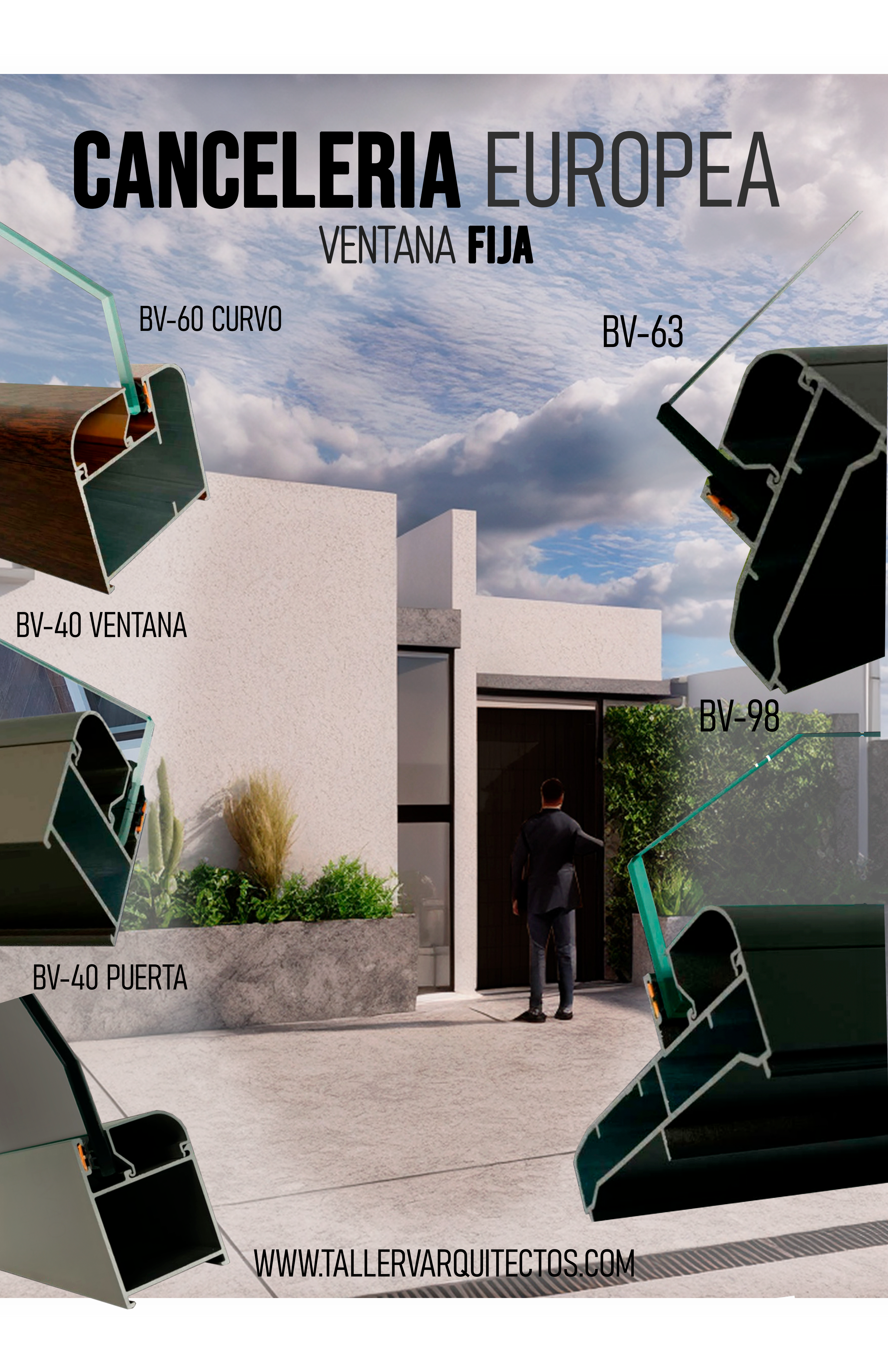 Ventana Fija Puerta 40 Linea Europea