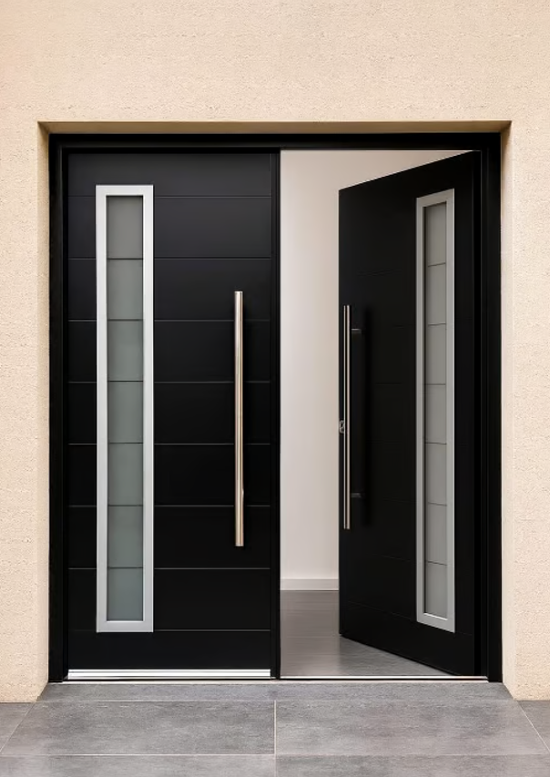 Modern Double Front Door with Glass (Small)