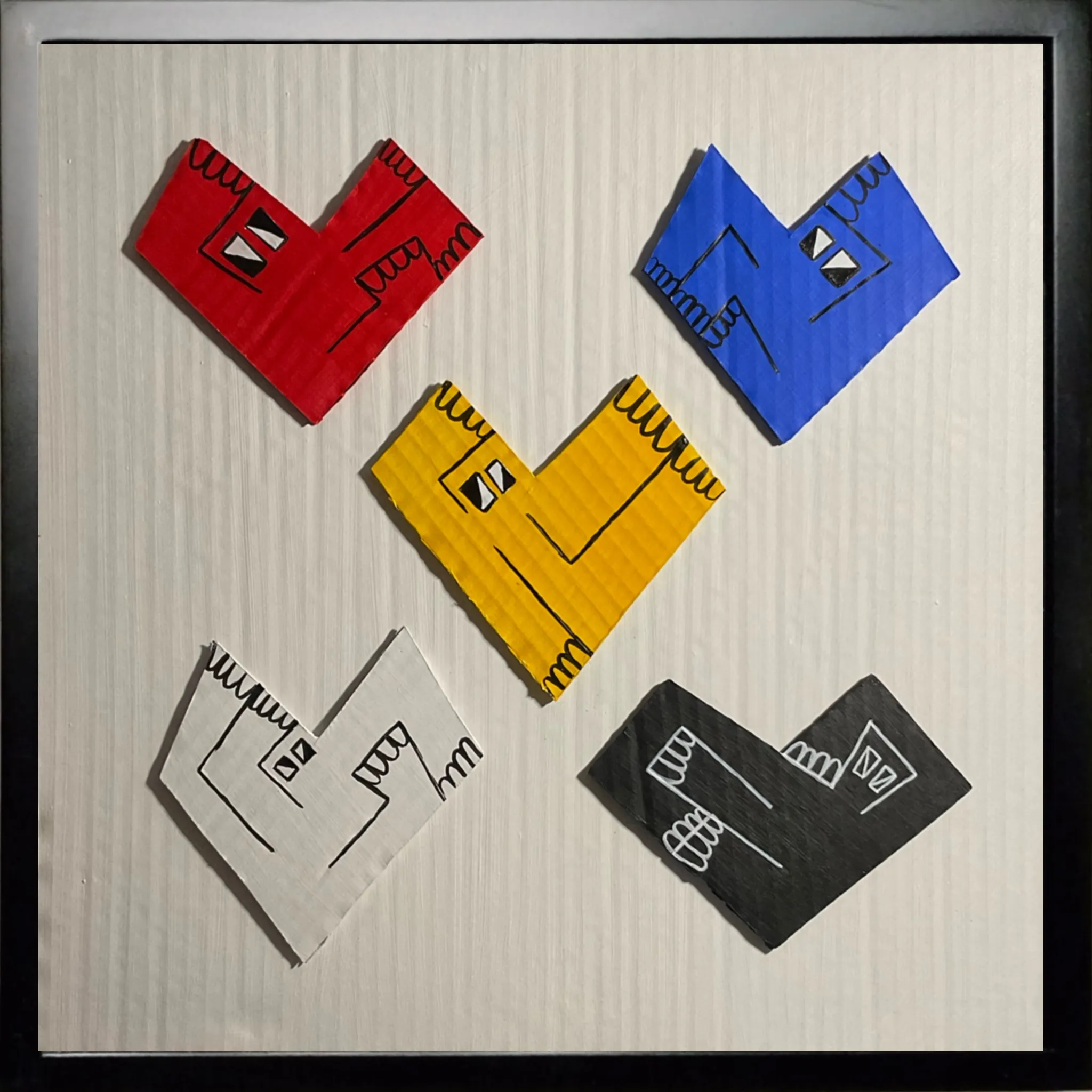 Colorful Heart-Shaped Wall Art