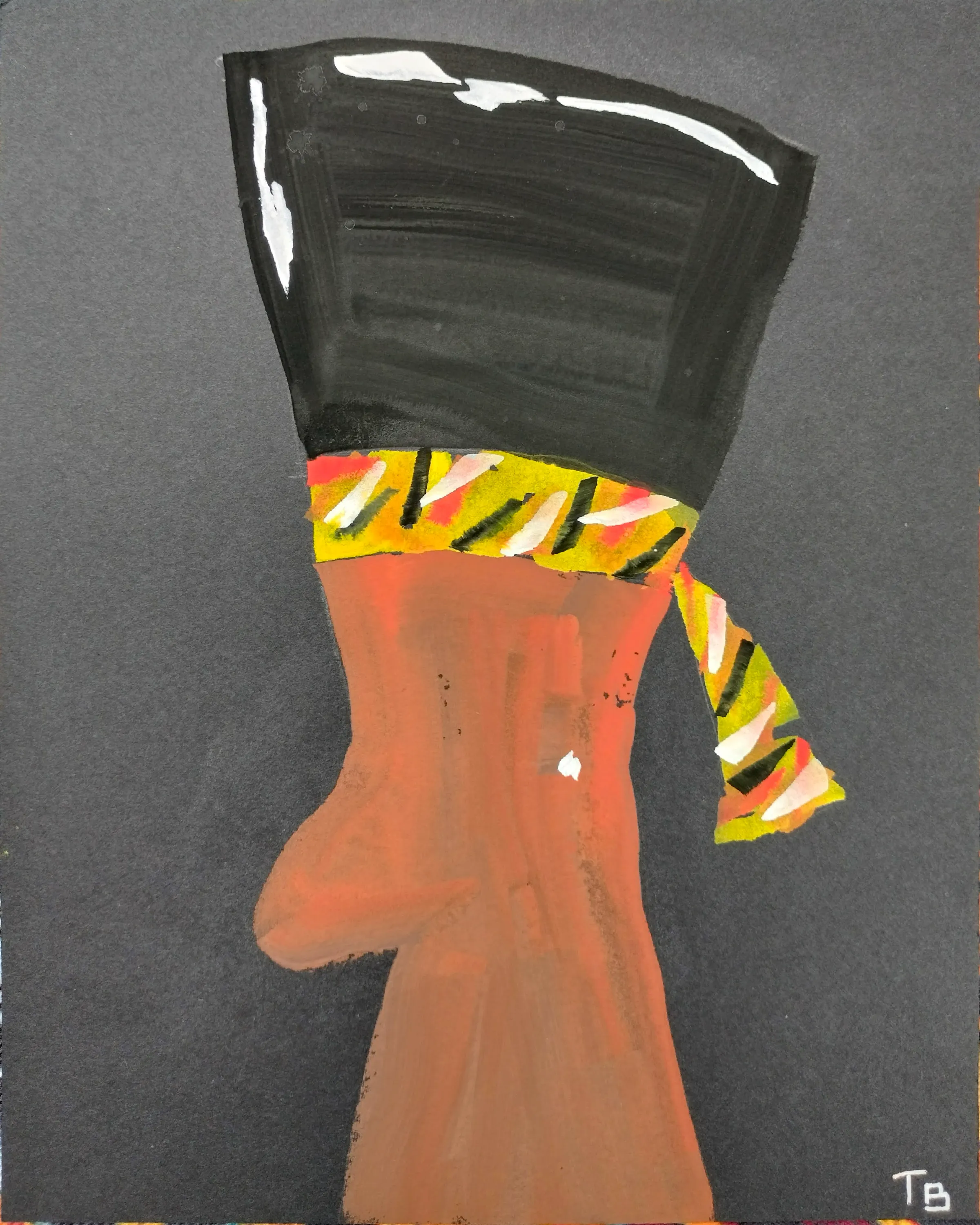 Abstract African Queen Portrait Painting