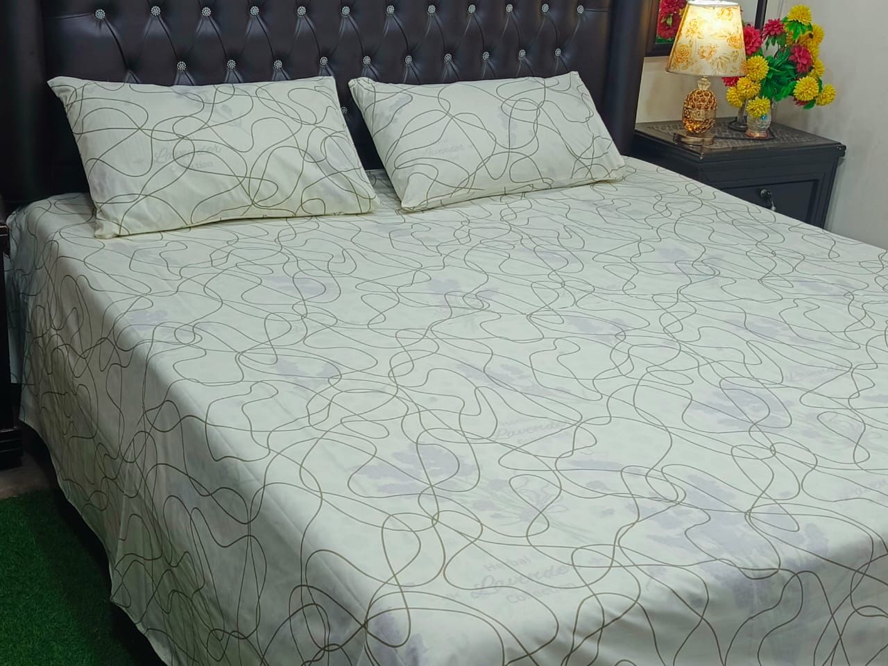 Premium Cotton Double Bedsheet with Two Matching Pillow Covers