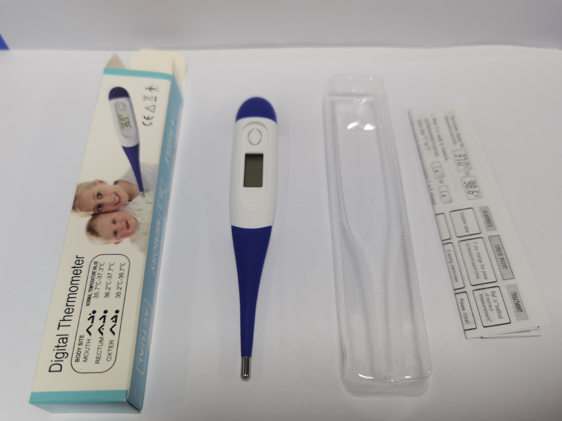 Thermomètre numérique bout flexible