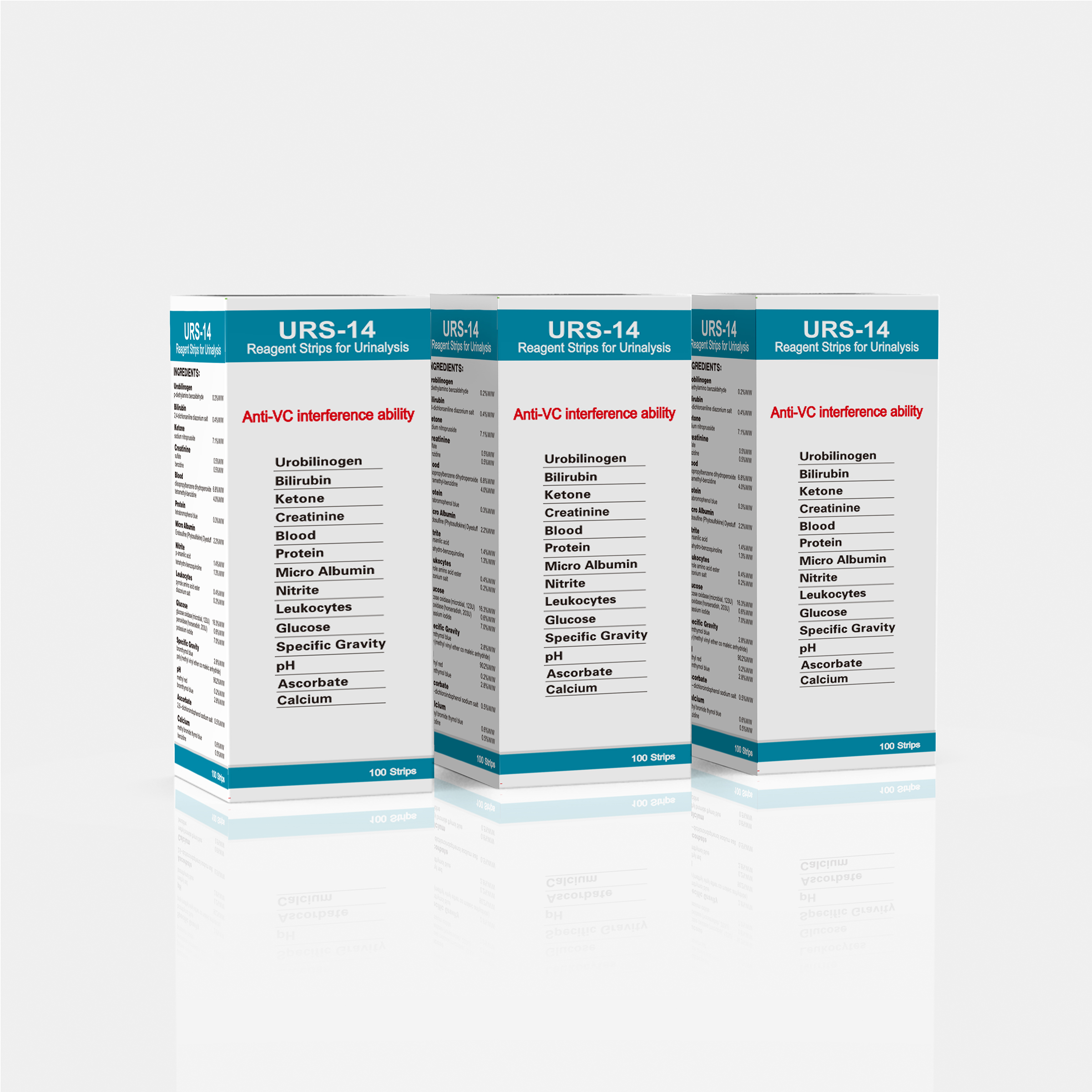 Bandelettes de test urinaire URS-14 parametre