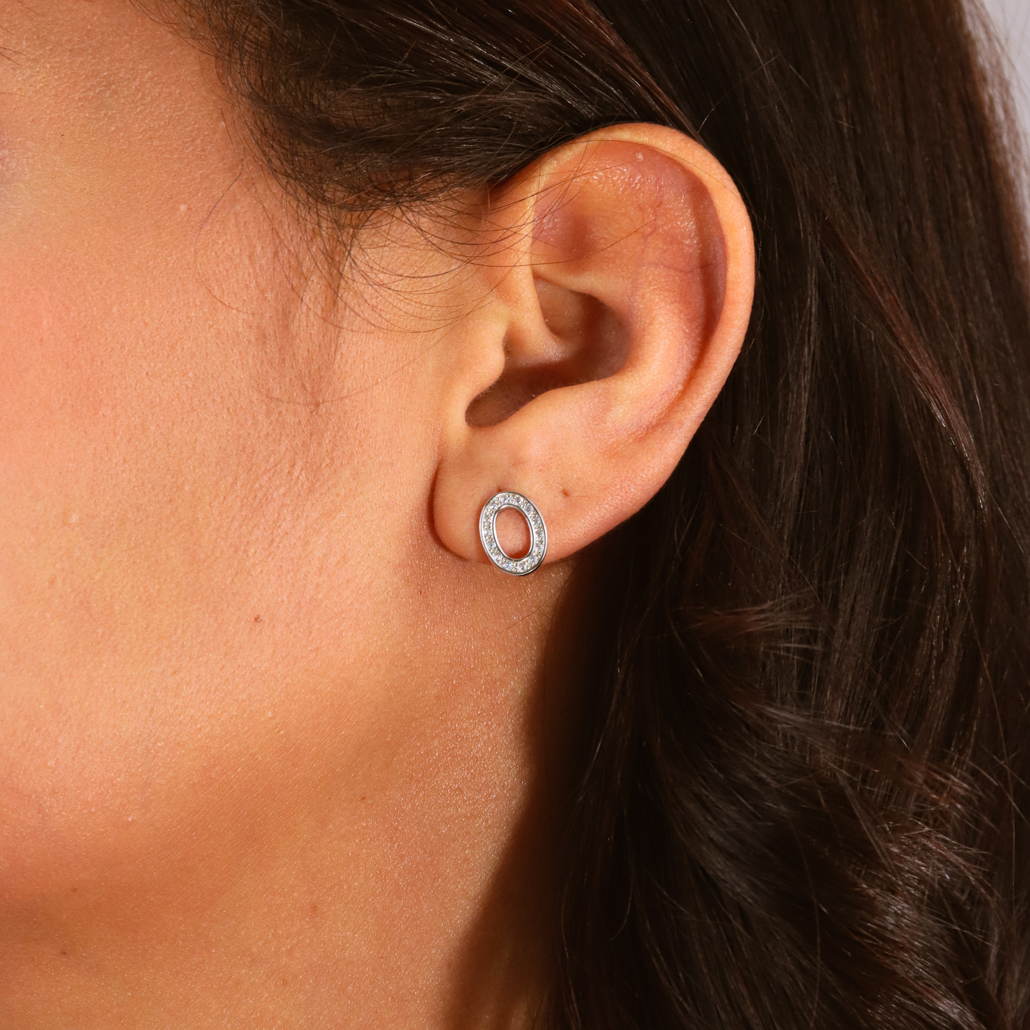 Conjunto Círculo em Prata 925 com Zircônias – Colar e Brincos
