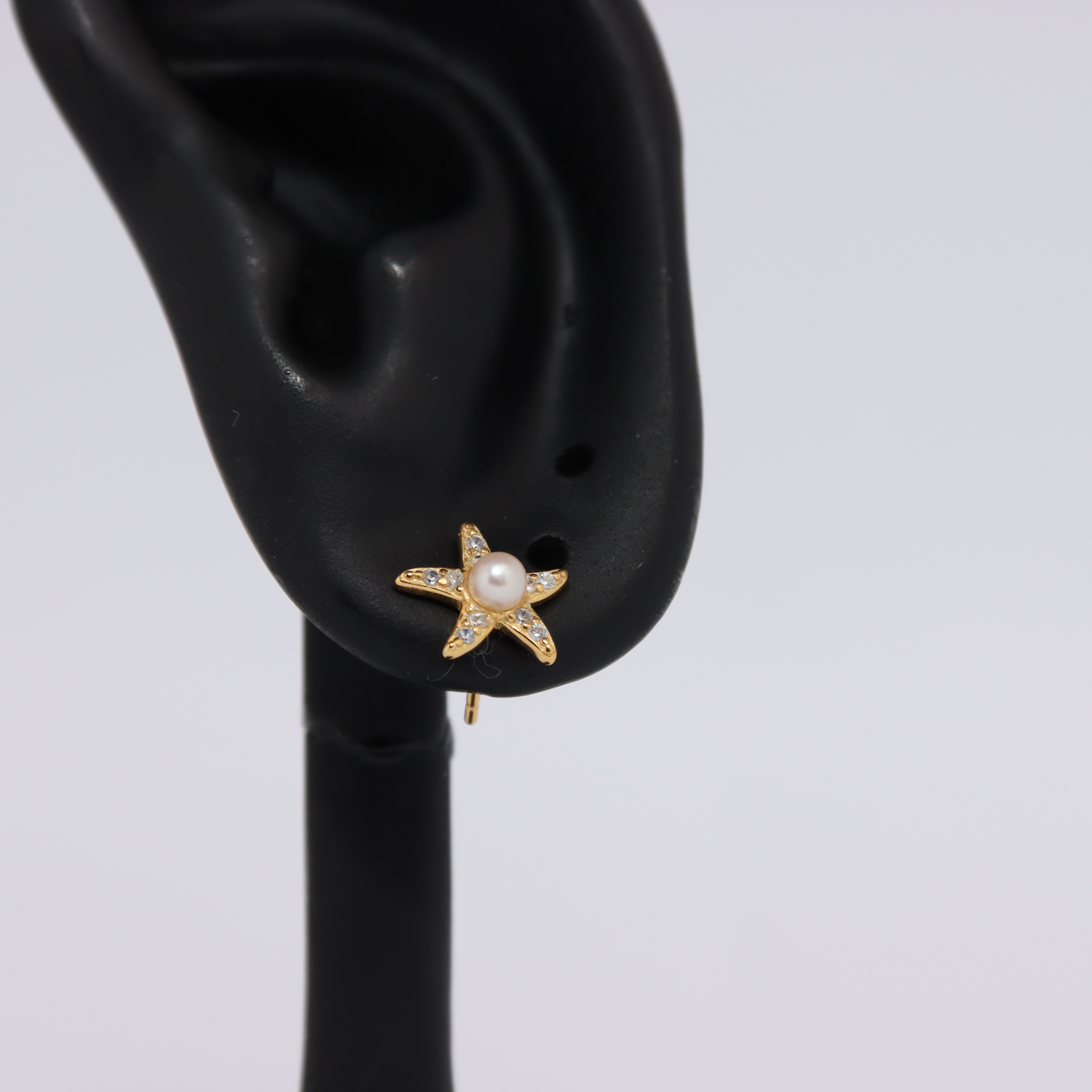 Conjunto Estrela em Prata 925 Banhada a Ouro – Colar e Brincos Delicados