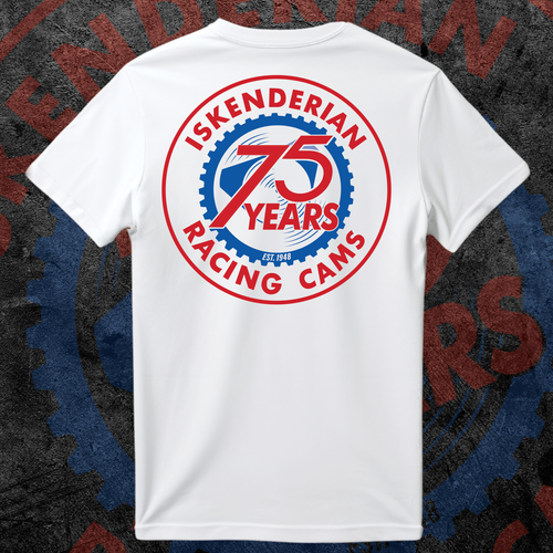 Iskenderian Racing Cams 75th Anniversary T-Shirt
