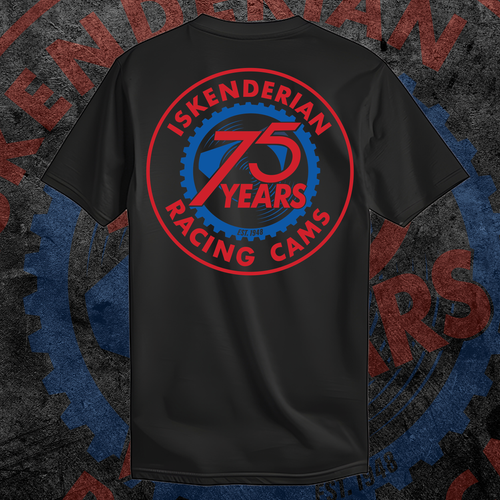 Iskenderian Racing Cams 75th Anniversary T-Shirt