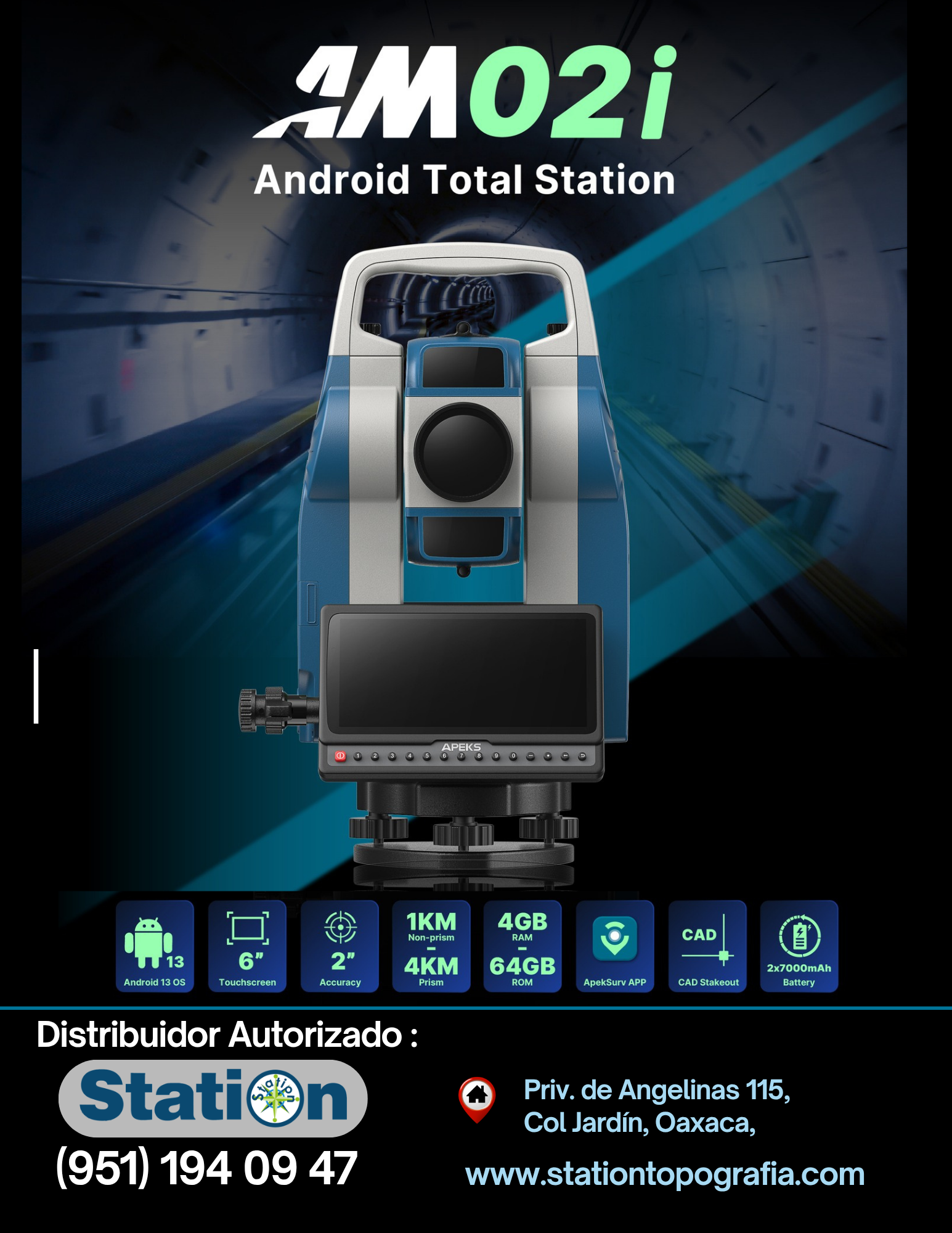 Estación Total Android AM02i APEKS
