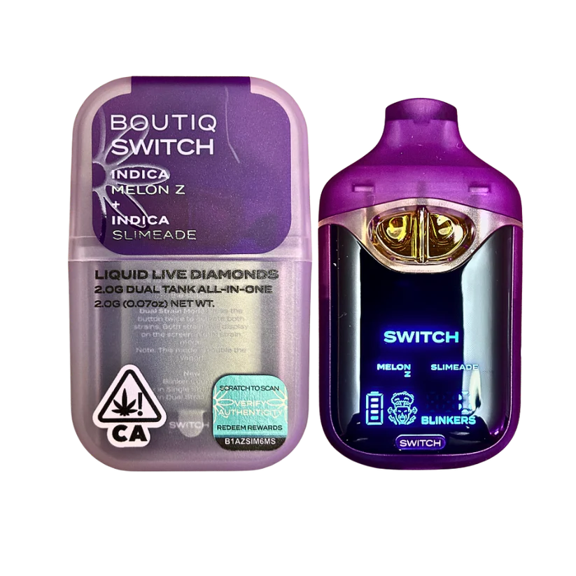 BOUTIQ SWITCH V4 GLOW EDITION - MELON Z x SLIMEADE 2G DUAL TANK DISPOSABLE