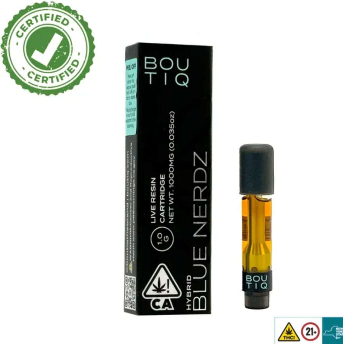 Blue Nerdz Boutiq Carts – 1G Live Resin Cartridge – Hybrid
