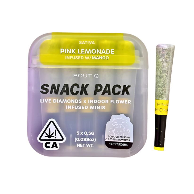 BOUTIQ SNACK PACK - PINK LEMONADE INFUSED WITH MANGO PRE-ROLL PACK