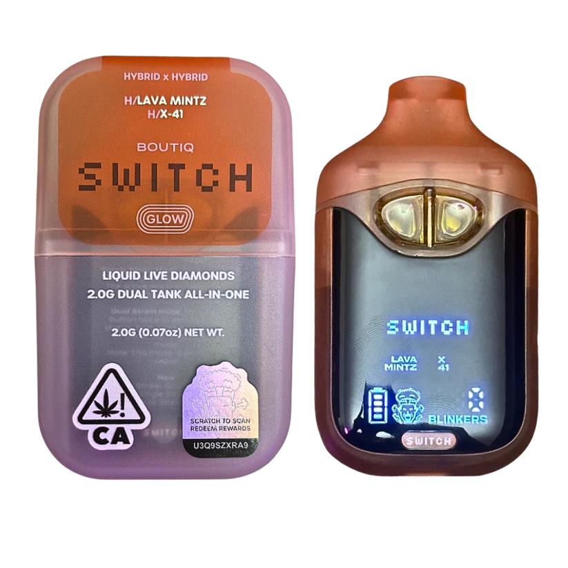 BOUTIQ SWITCH V4 GLOW EDITION - LAVA MINTS x X-41 - 2G DUAL TANK DISPOSABLE