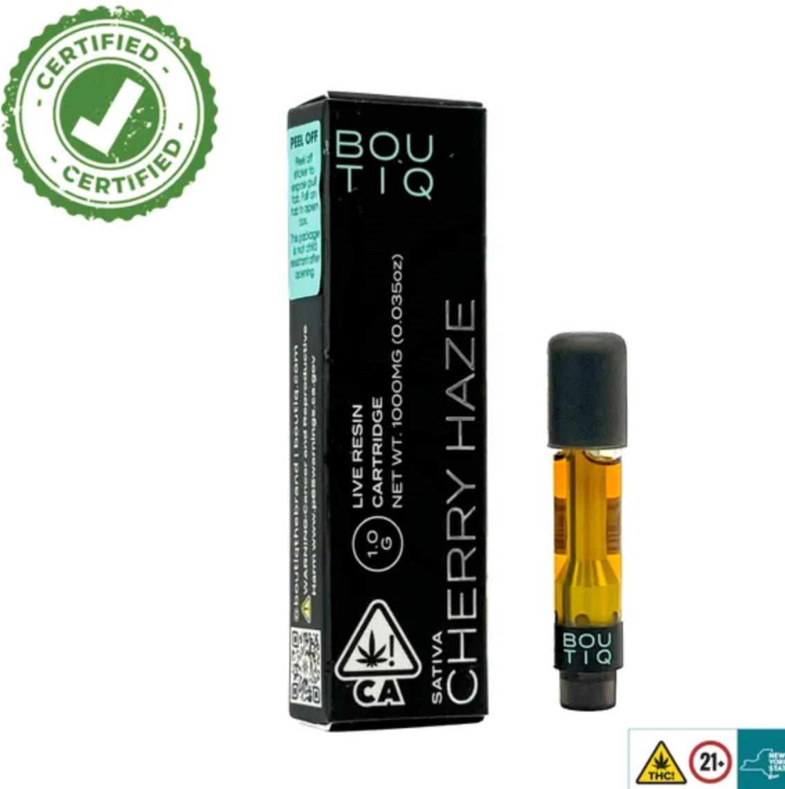Cherry Haze Boutiq Carts – 1G Live Resin Cartridge – Sativa