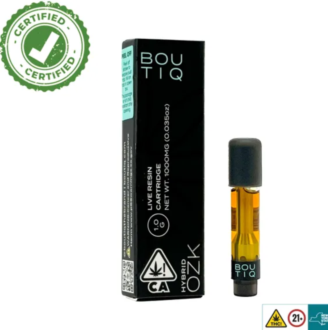 OZK Boutiq Carts – 1G Live Resin Cartridge – Hybrid