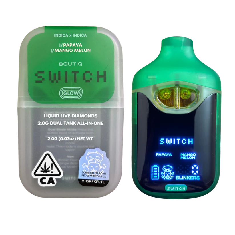 BOUTIQ SWITCH V4 GLOW EDITION - PAPAYA x MANGO MELON 2G DUAL TANK DISPOSABLE