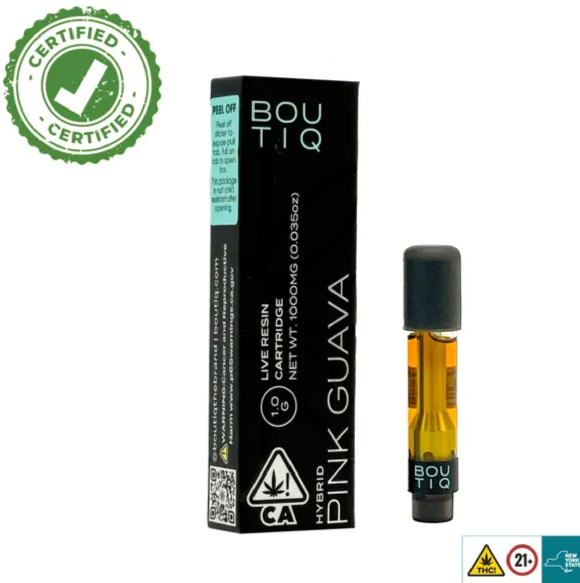 Pink Guava Boutiq Carts – 1G Live Resin Cartridge – Hybrid