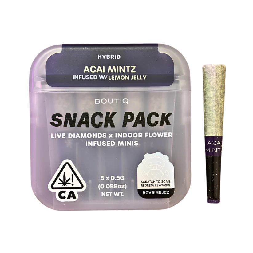 BOUTIQ SNACK PACK - AÇAÍ MINTZ INFUSED WITH LEMON JELLY PRE-ROLL PACK