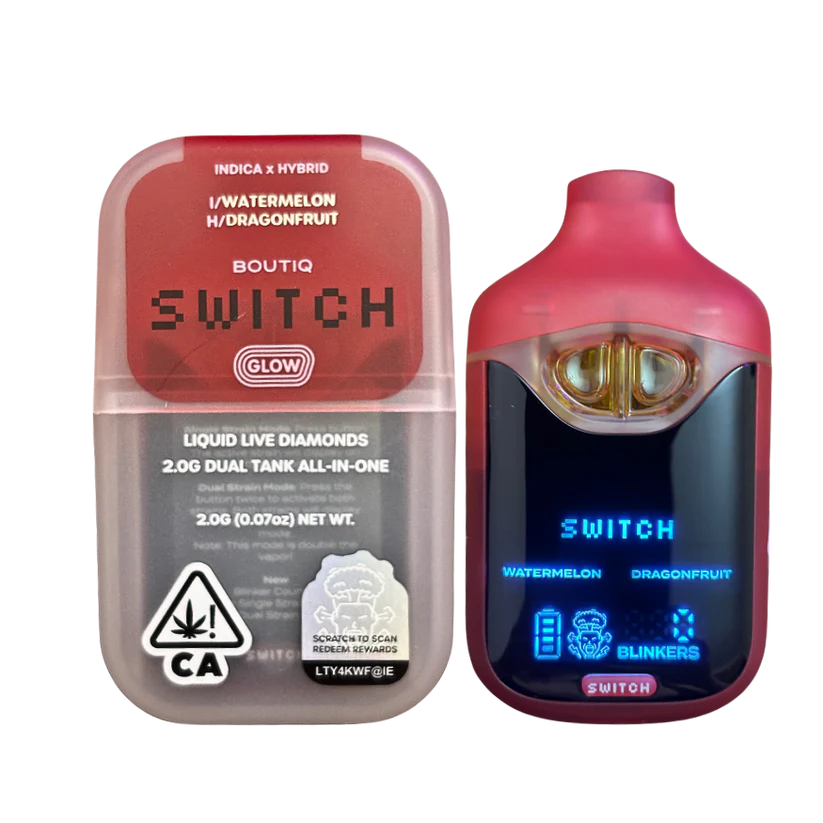 BOUTIQ SWITCH V4 GLOW EDITION - WATERMELON x DRAGONFRUIT 2G DUAL TANK DISPOSABLE