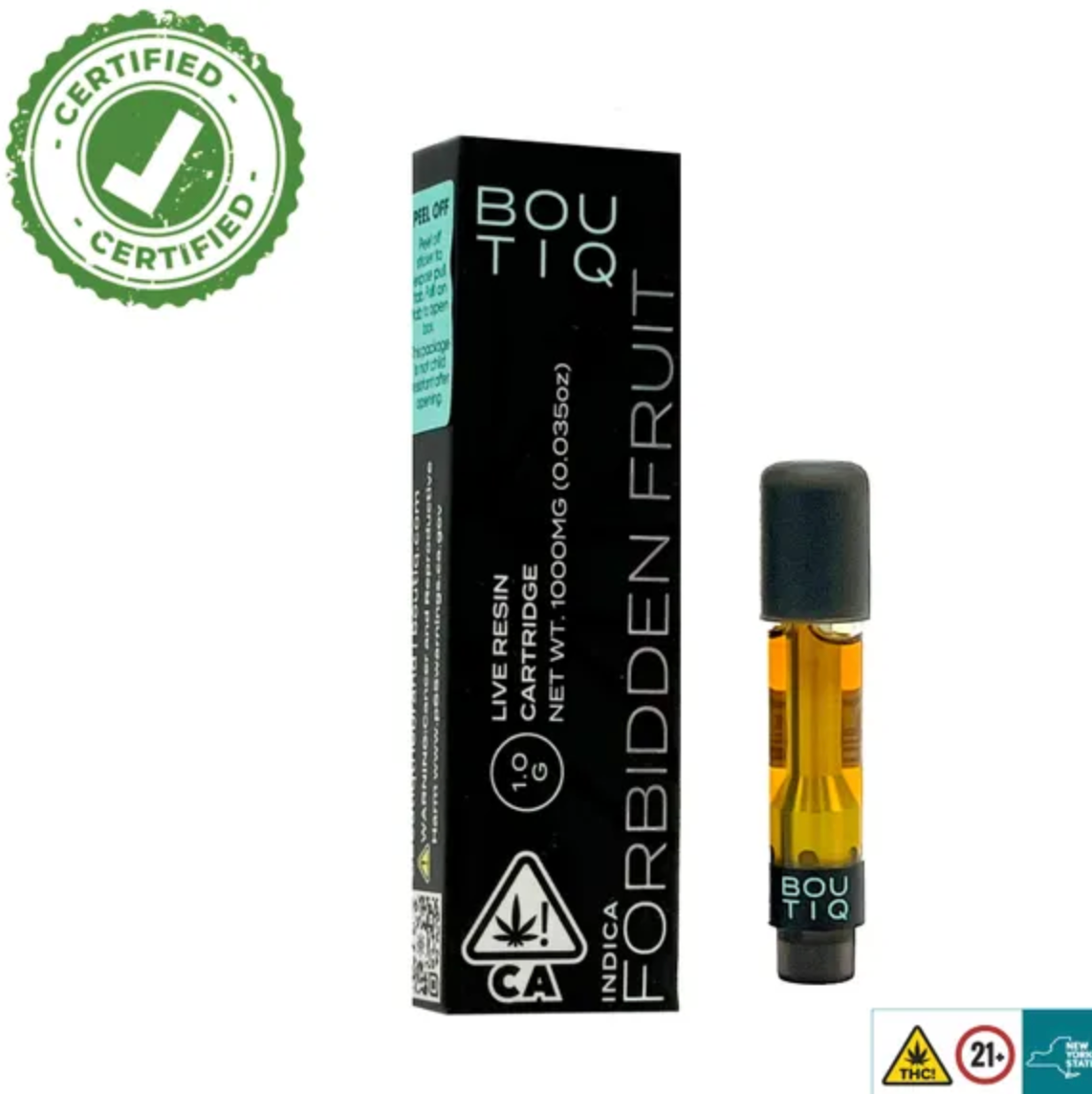 Forbidden Fruit Boutiq Carts – 1G Live Resin Cartridge – Indica