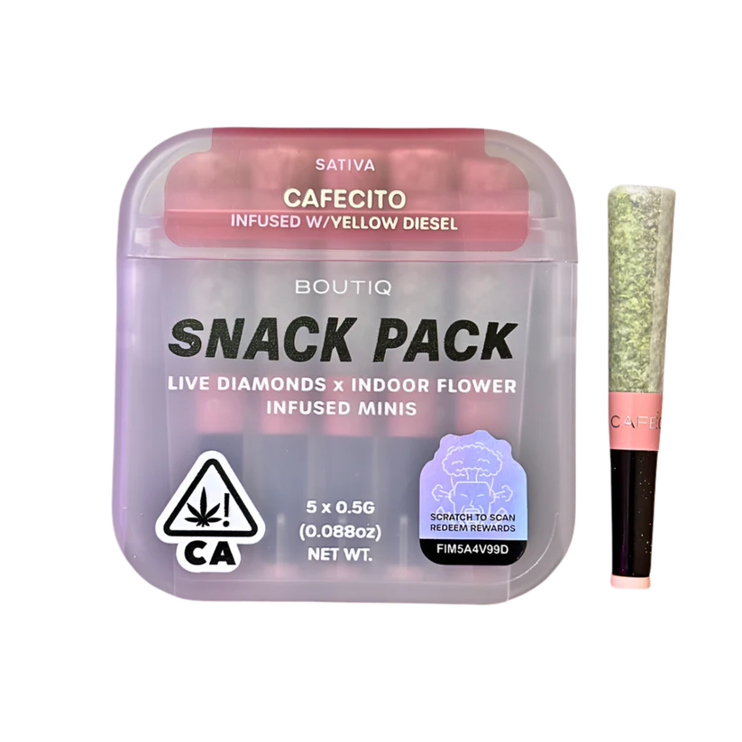 BOUTIQ SNACK PACK - CAFECITO INFUSED WITH YELLOW DIESEL PRE-ROLL PACK