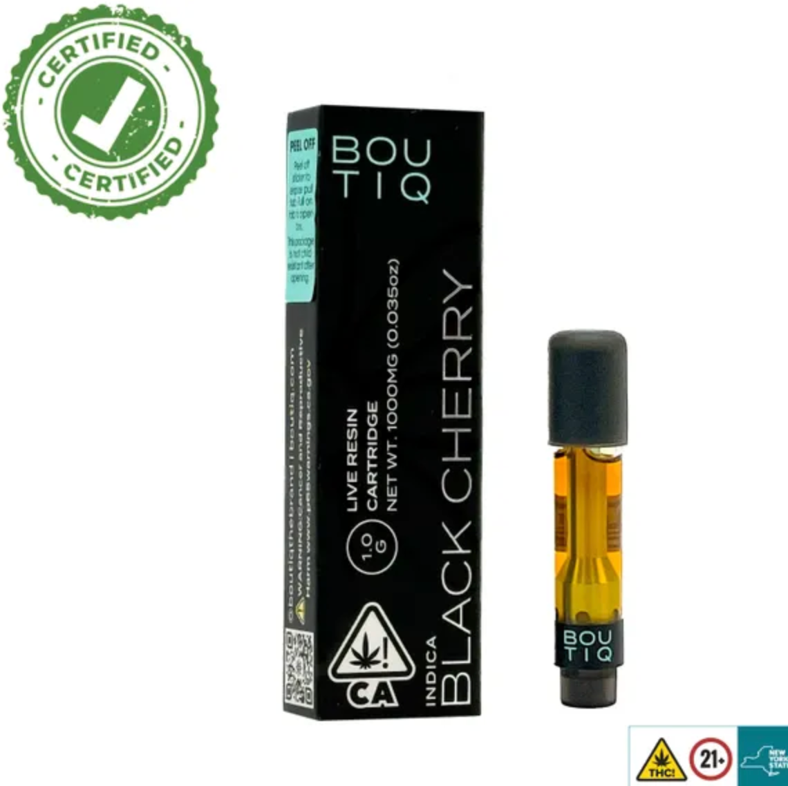 Black Cherry Boutiq Carts – 1G Live Resin Cartridge – Indica