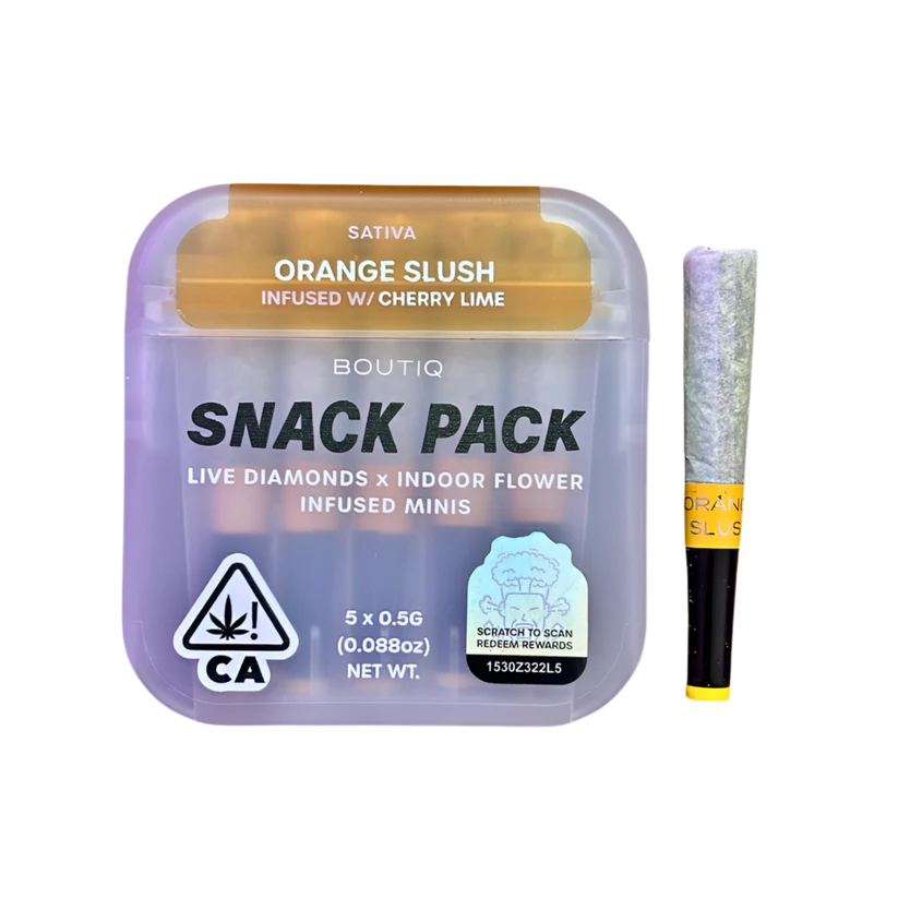 BOUTIQ SNACK PACK - ORANGE SLUSH INFUSED WITH CHERRY LIME PRE-ROLL PACK