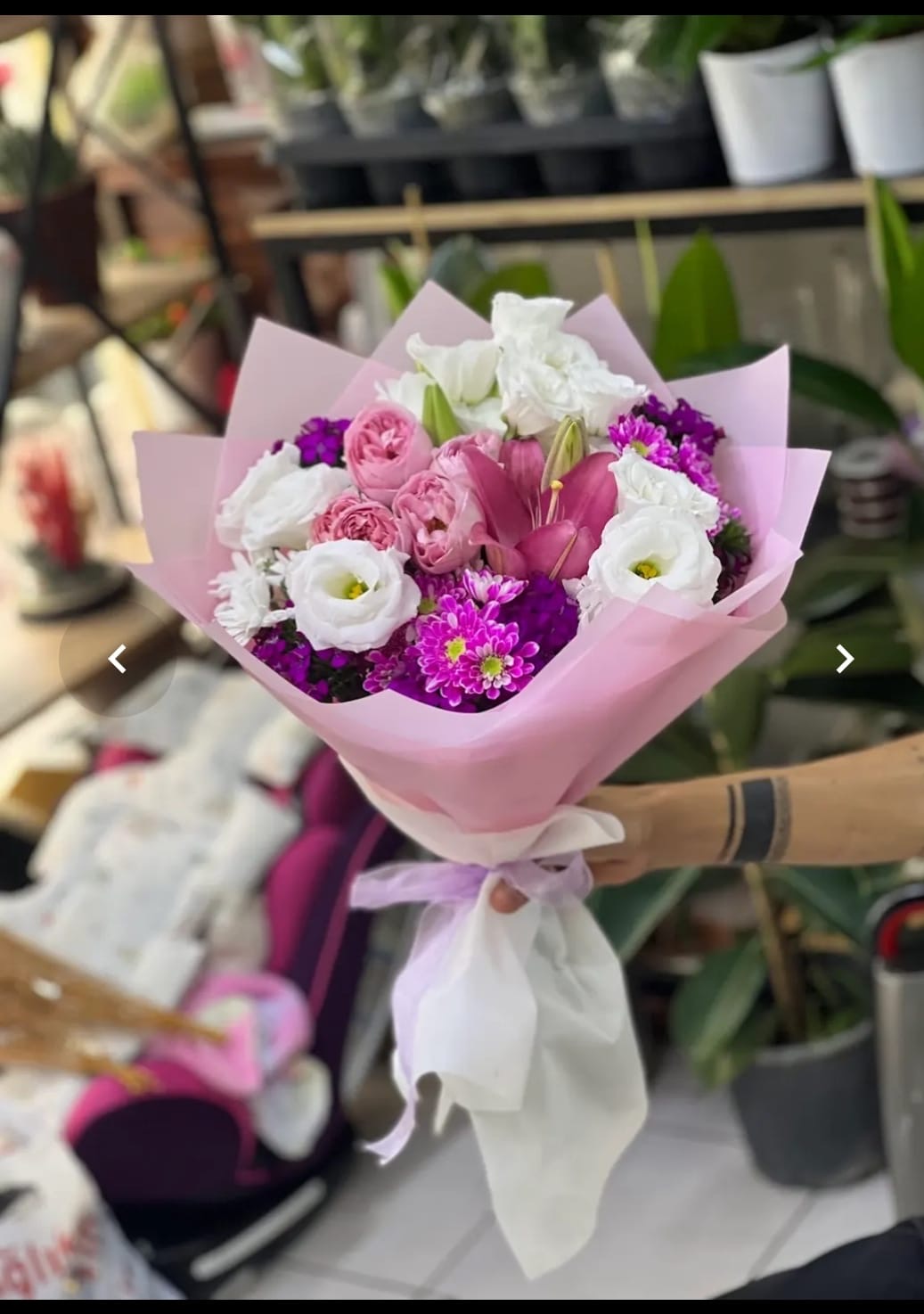 Pembe Çiçek Buketi