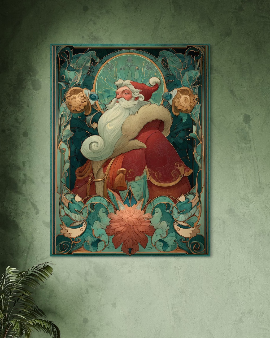 Santa Art Nouveau