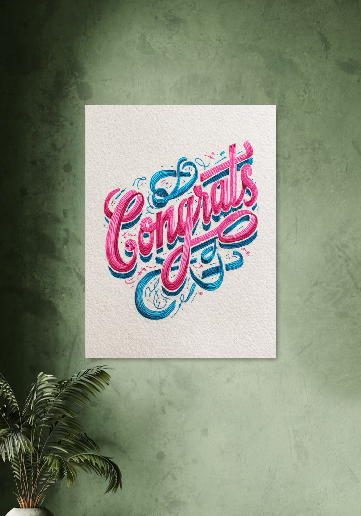 Congrats pink and blue