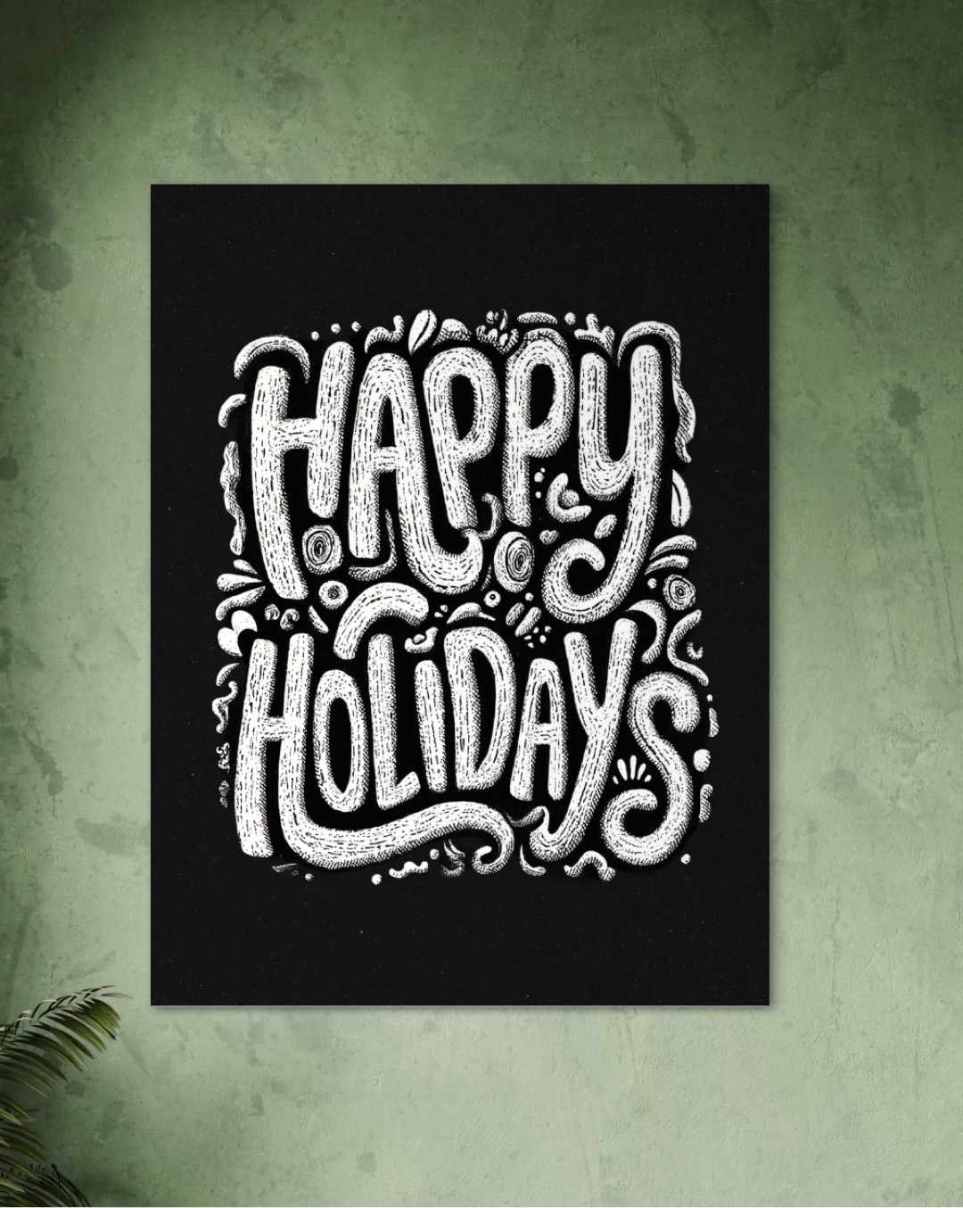 Happy Holidays Black