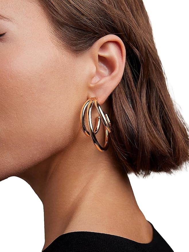 Gold Double Hoop Earrings