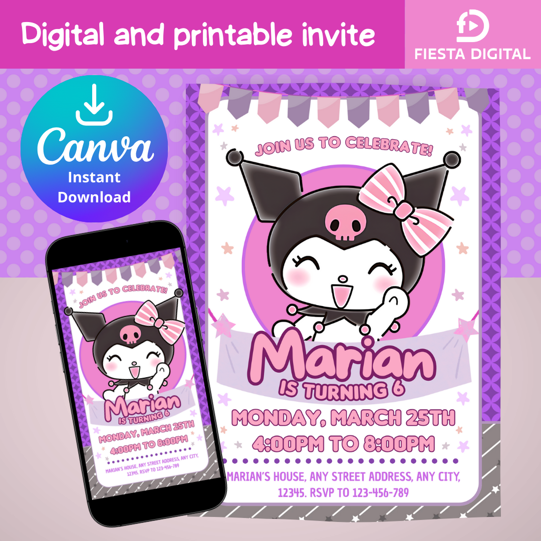 Digital and Printable Birthday Invitation