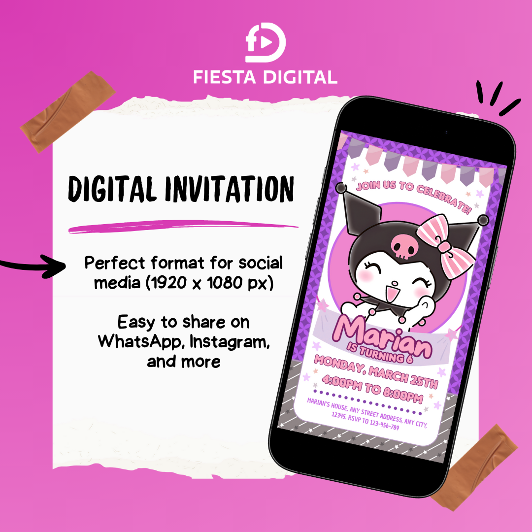 Digital and Printable Birthday Invitation