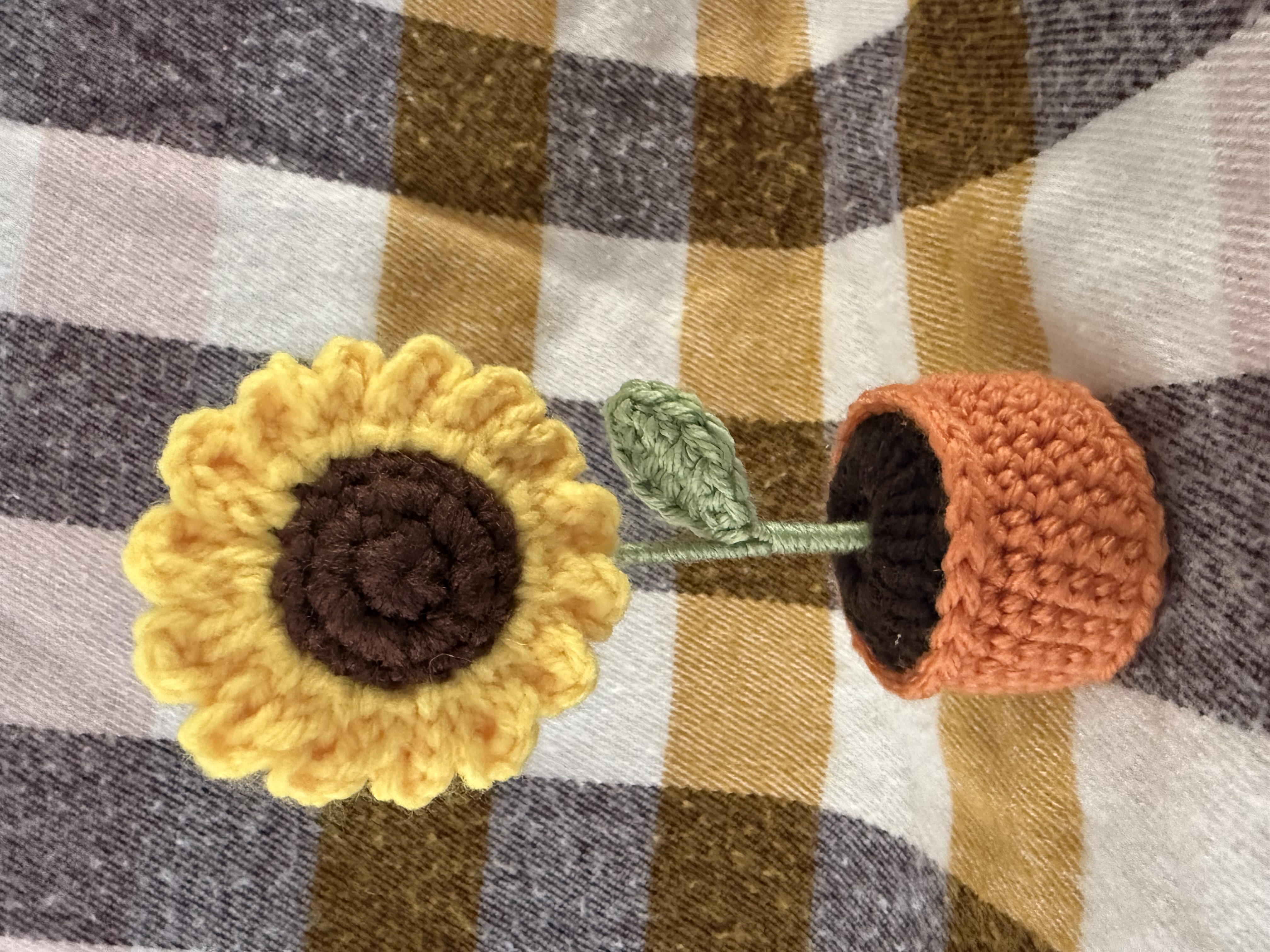 Crocheted Sunflower Decor