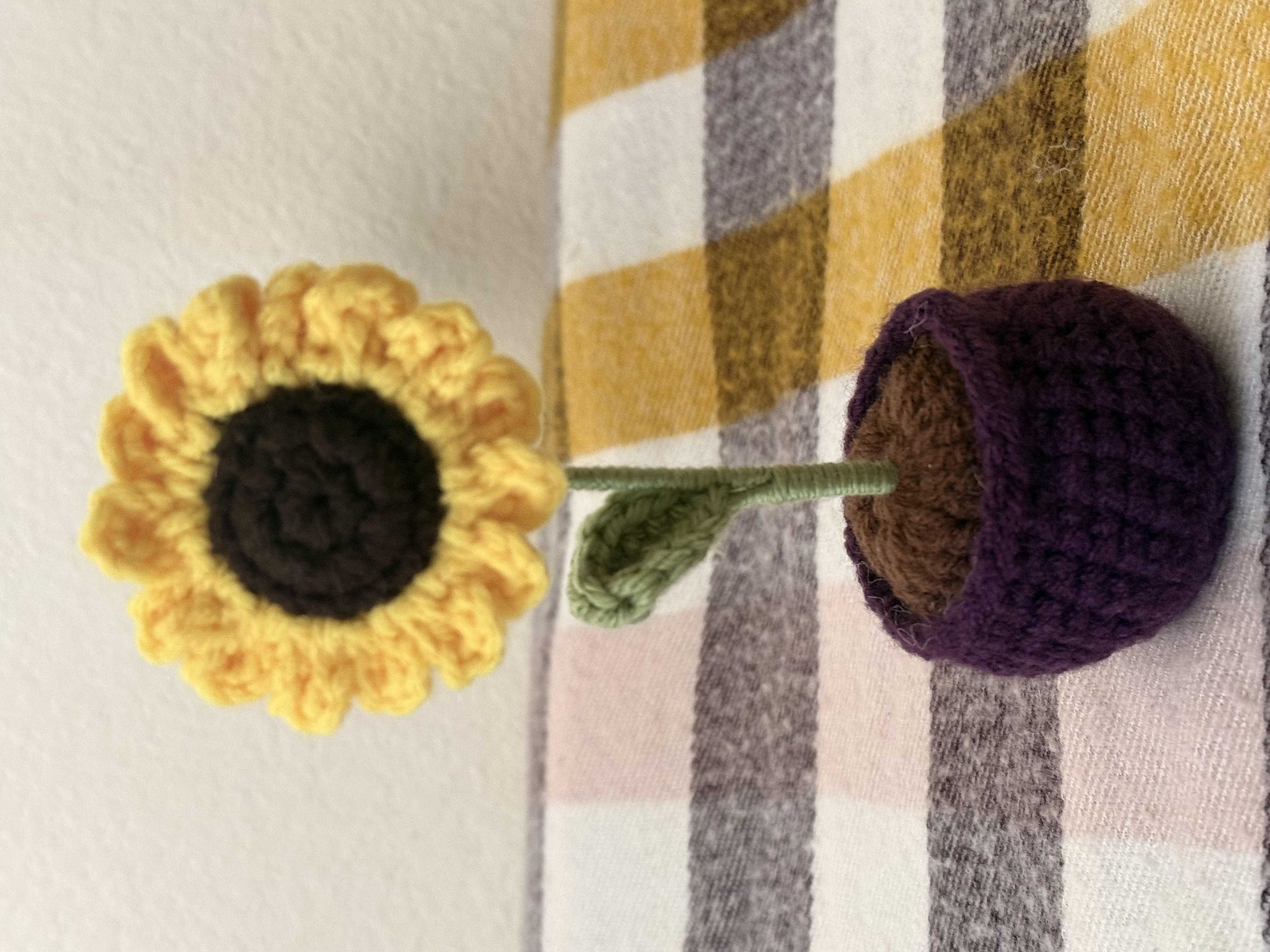 Crocheted Sunflower Decor