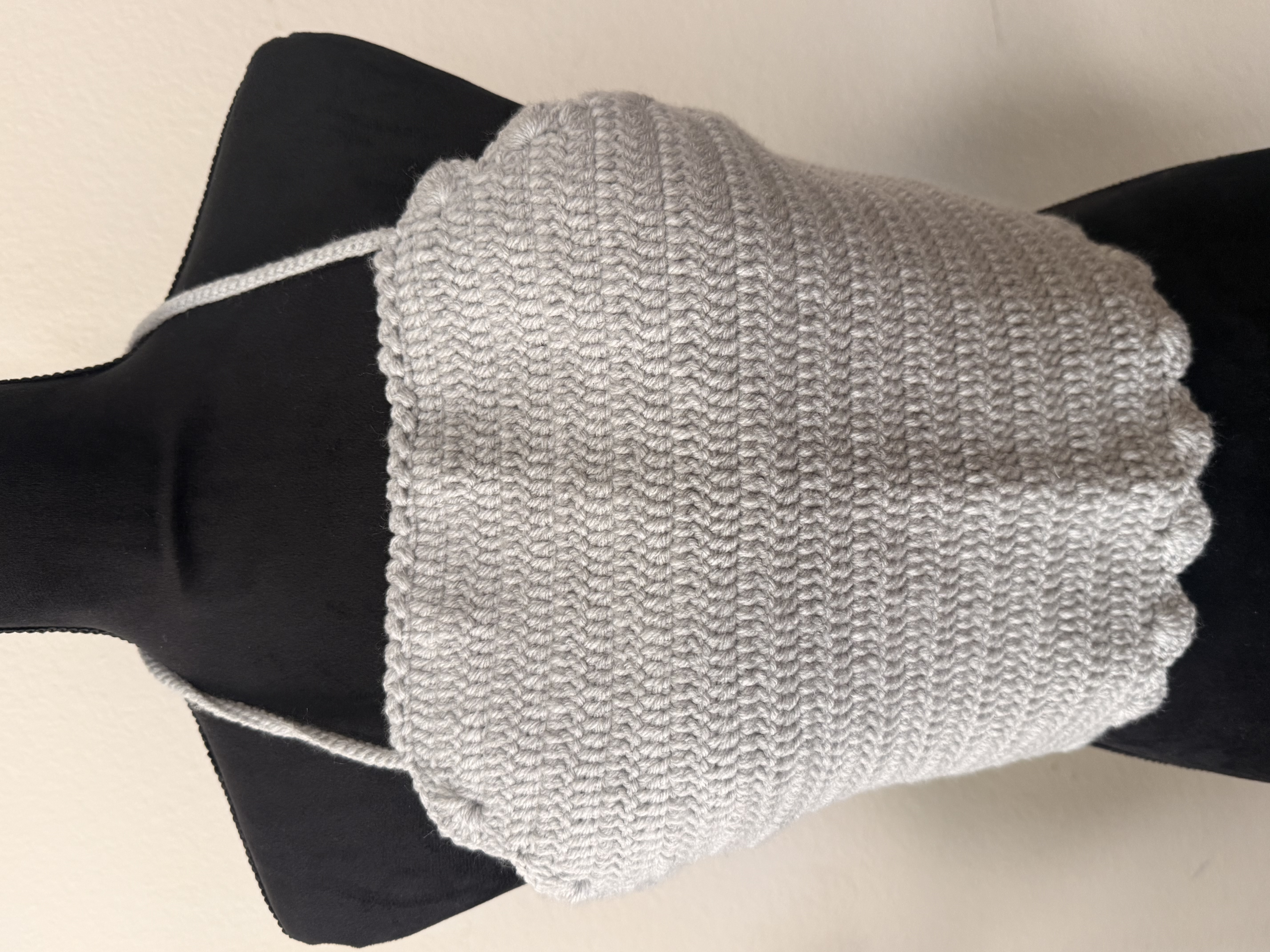 Handmade Crochet Halter Top cozy grey / Size: Medium