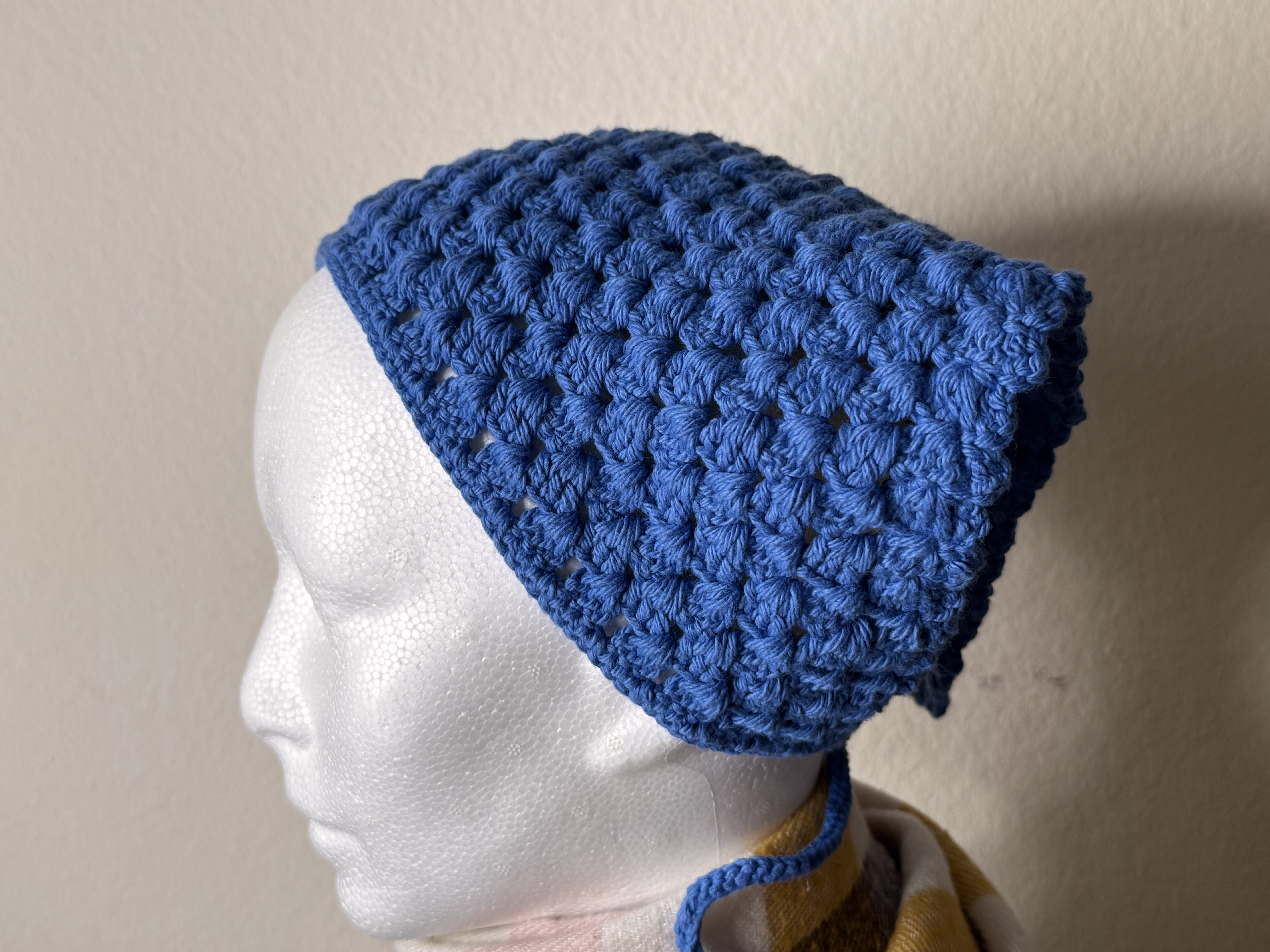 Handmade Blue Crochet Bandana
