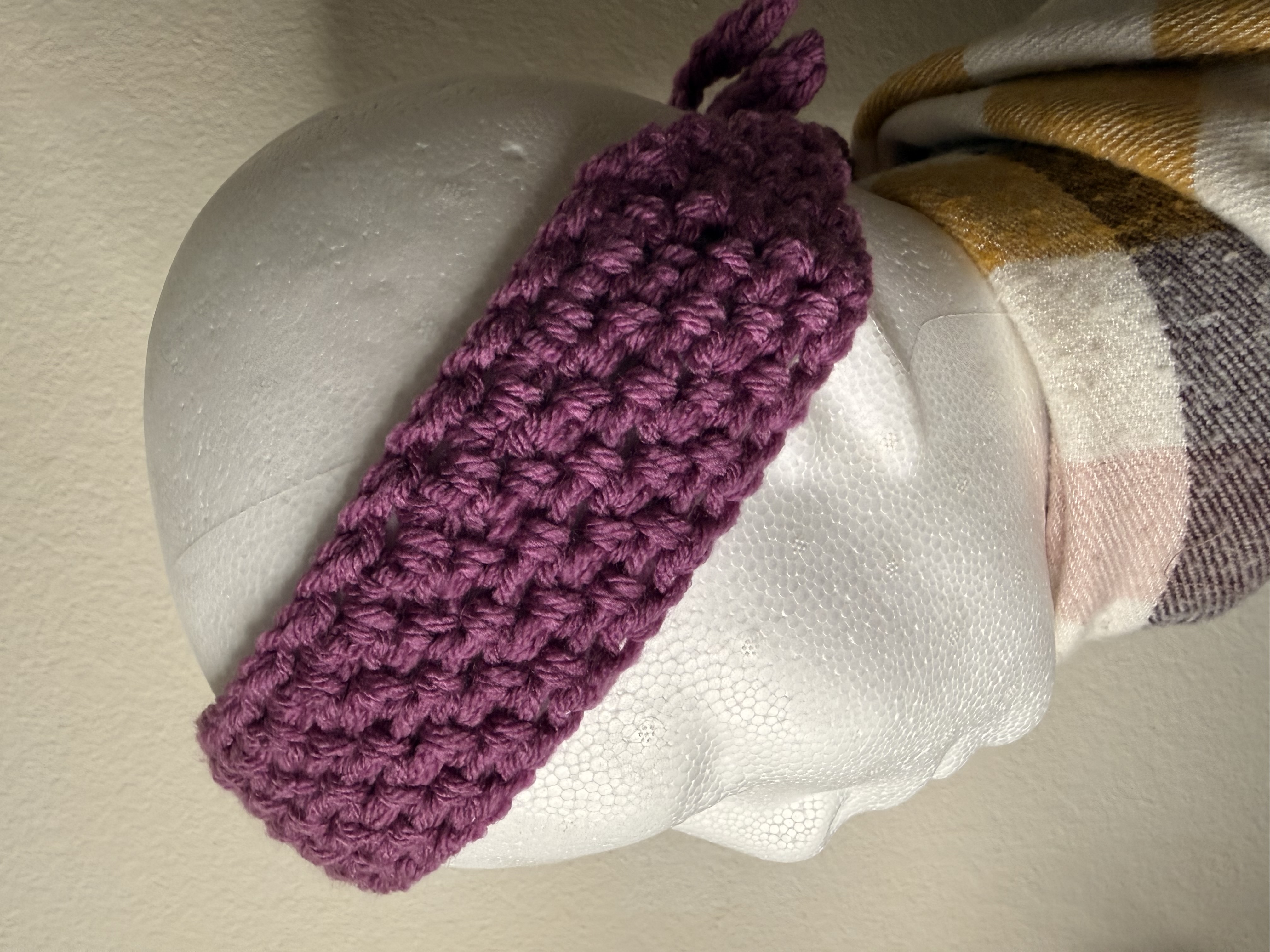 Purple Crochet Headband Vintage