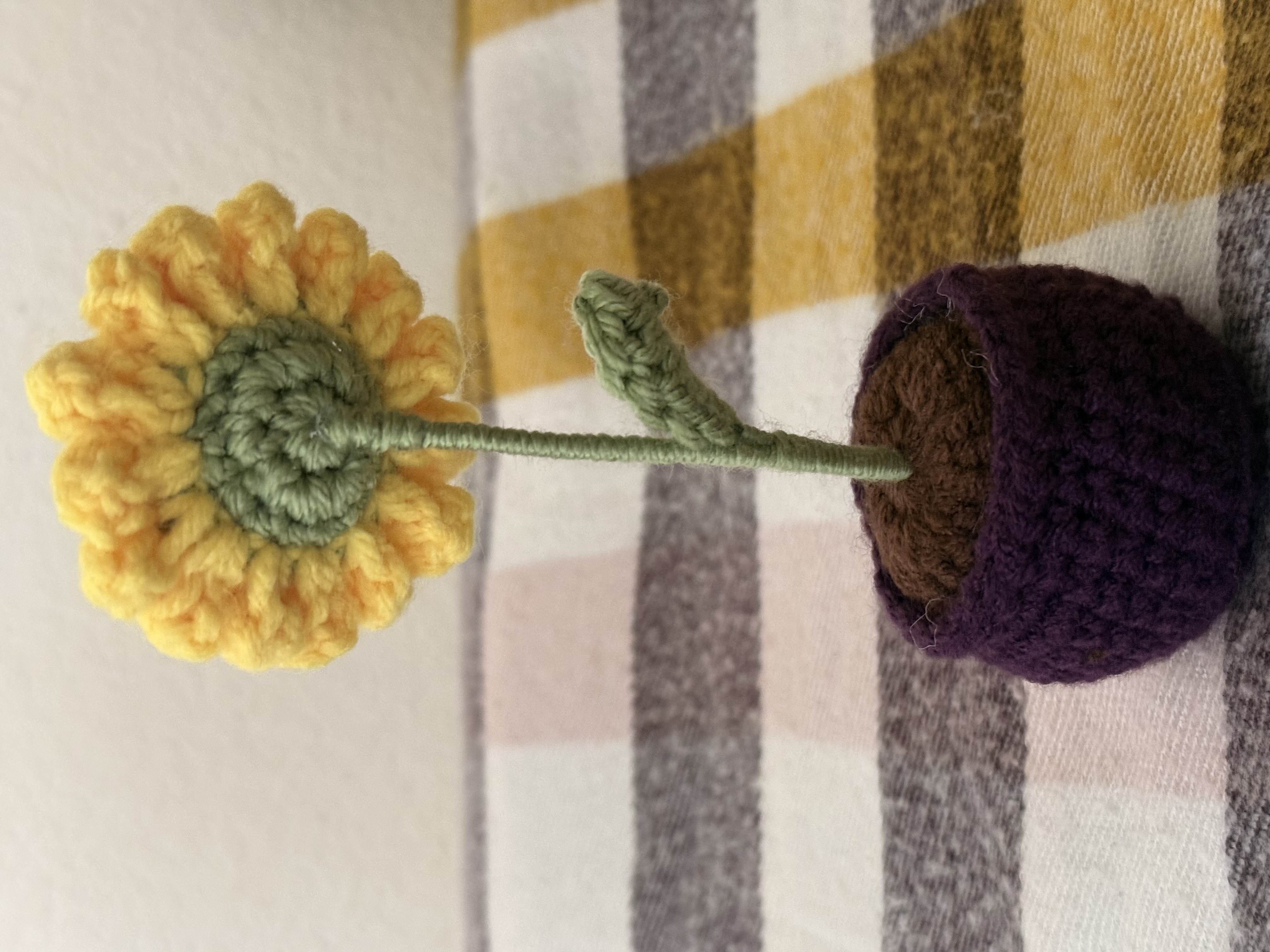 Crocheted Sunflower Decor