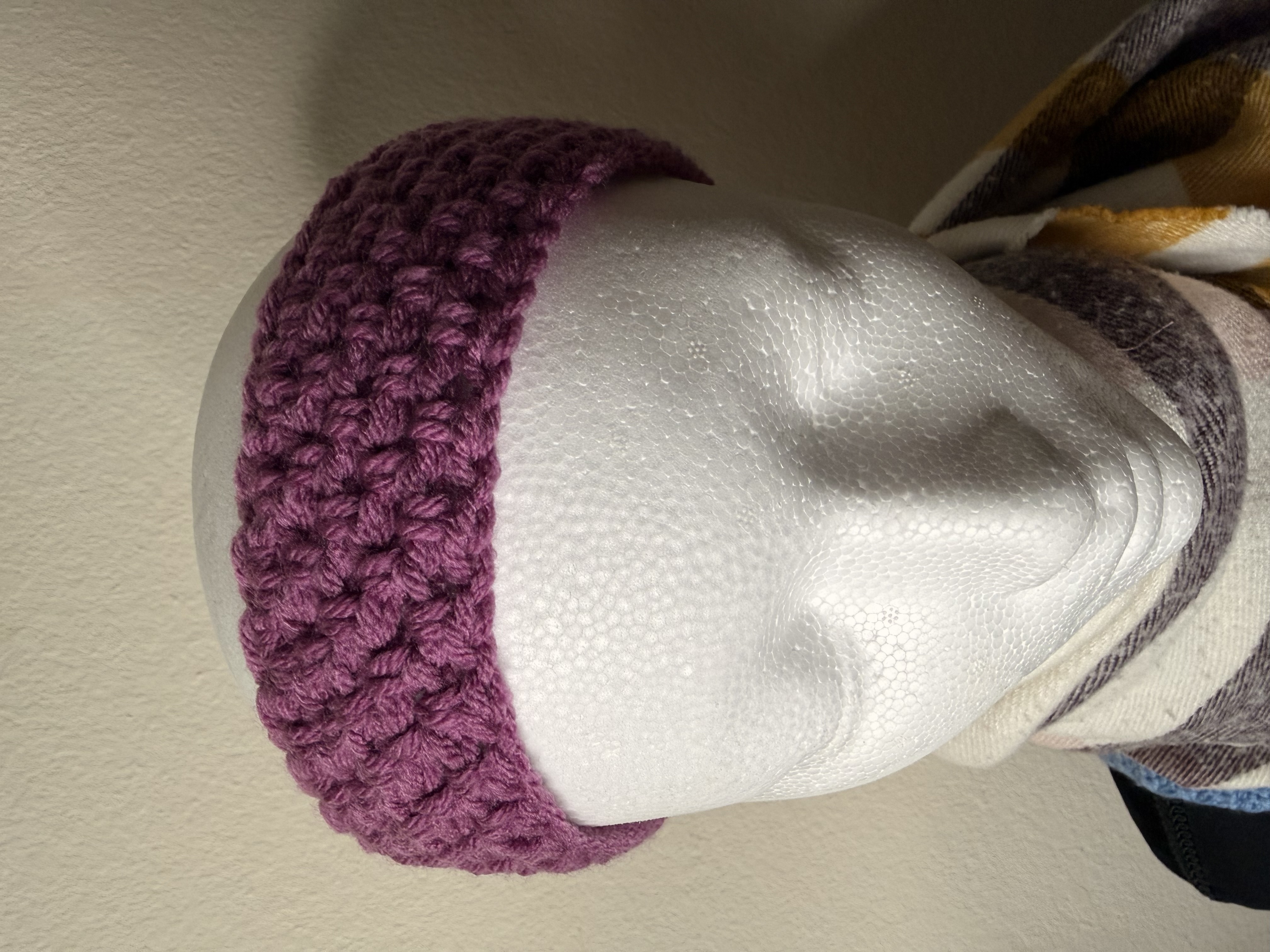 Purple Crochet Headband Vintage